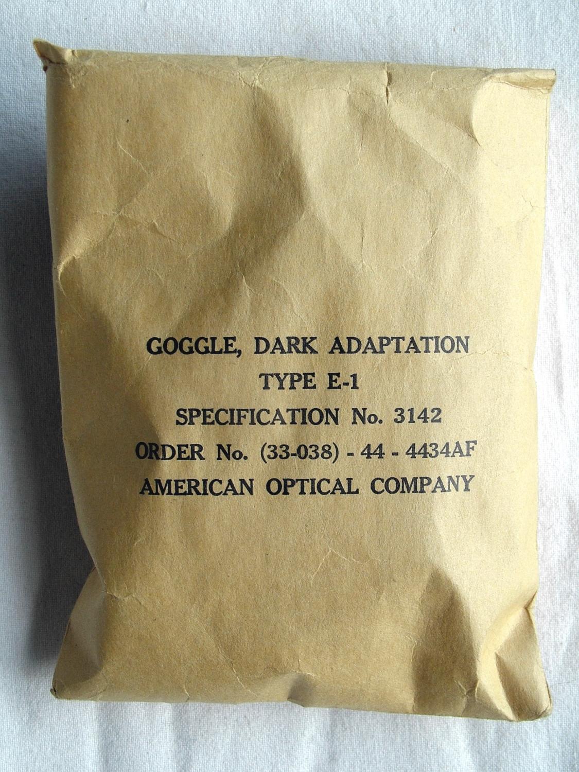 USAAF goggles, dark adaptation, E-1