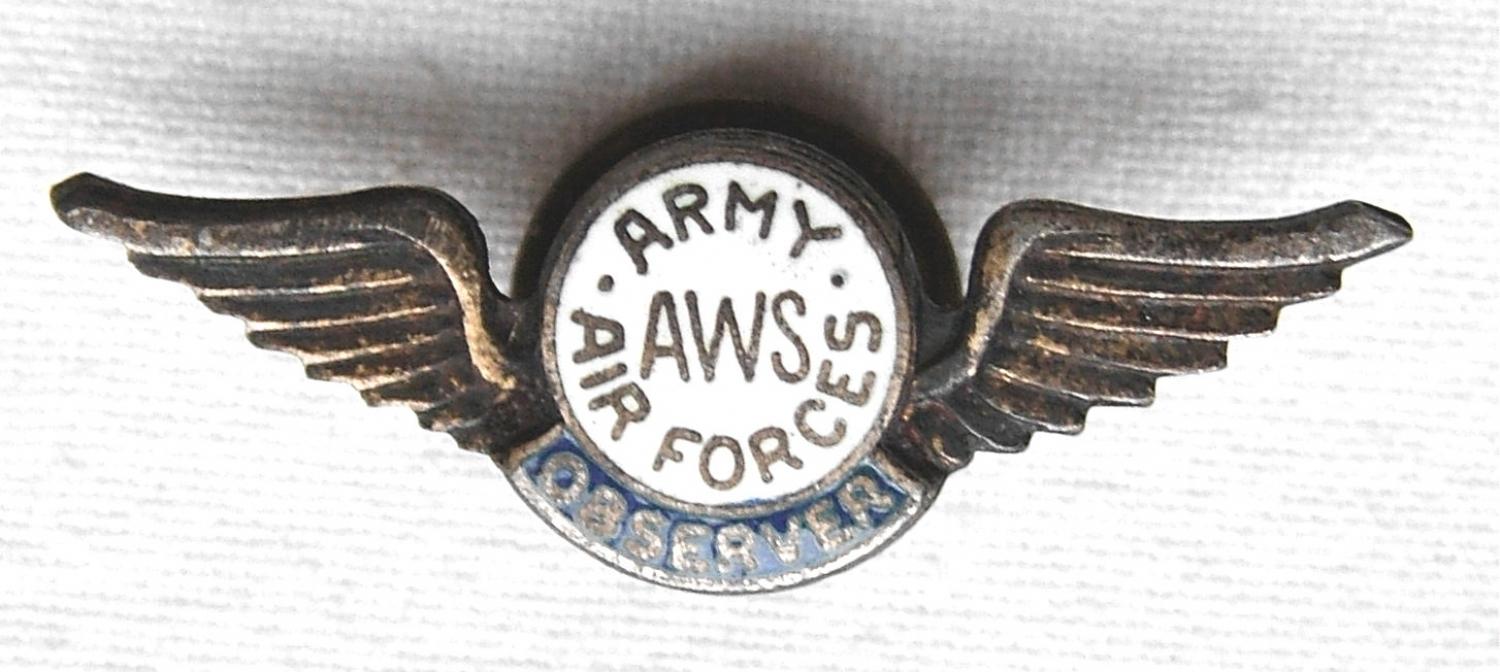 US Aircraft Warning Service Badge