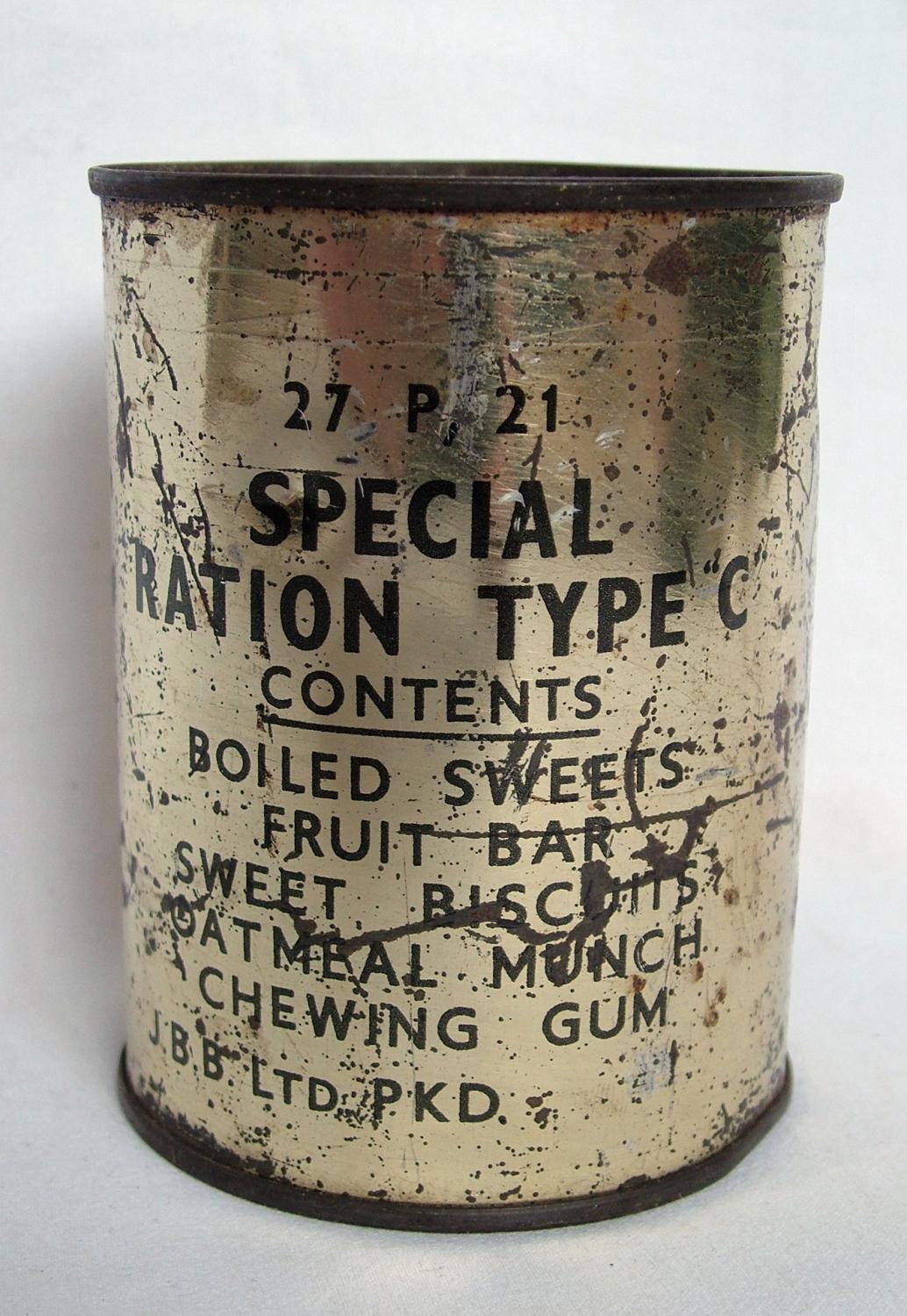 RAF Special Ration Type C, Sealed, History