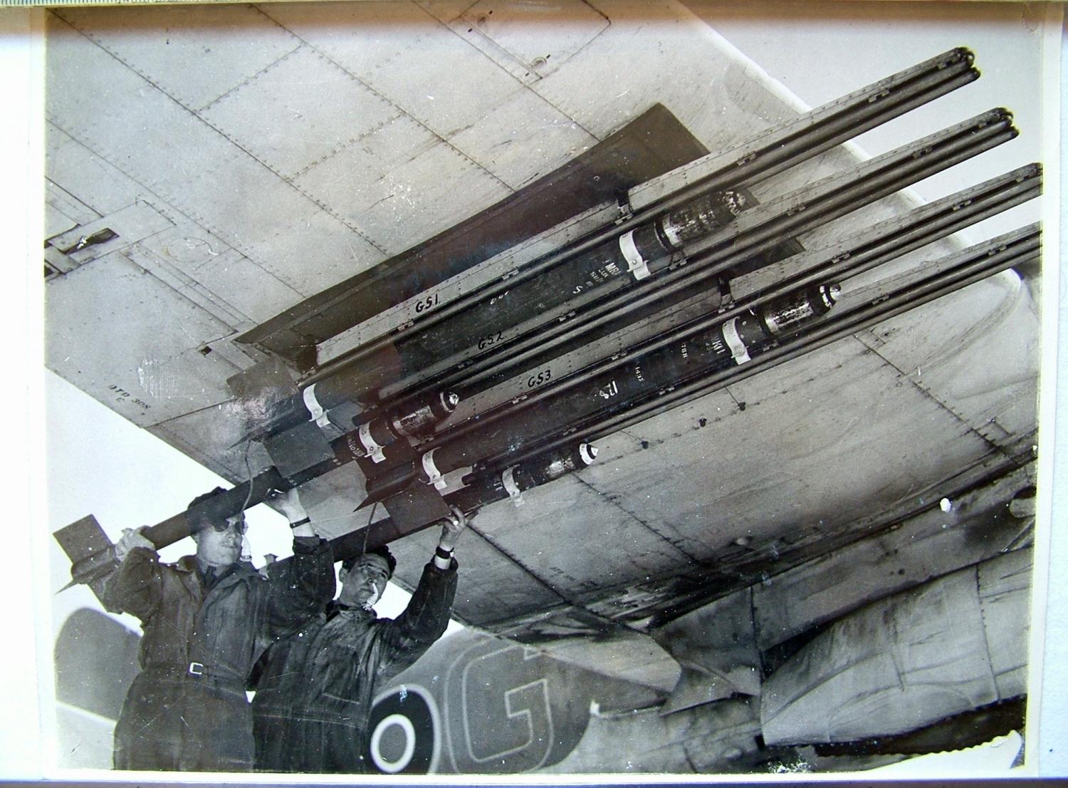 RAF Press Photo - Rocket Firing Beaufighter