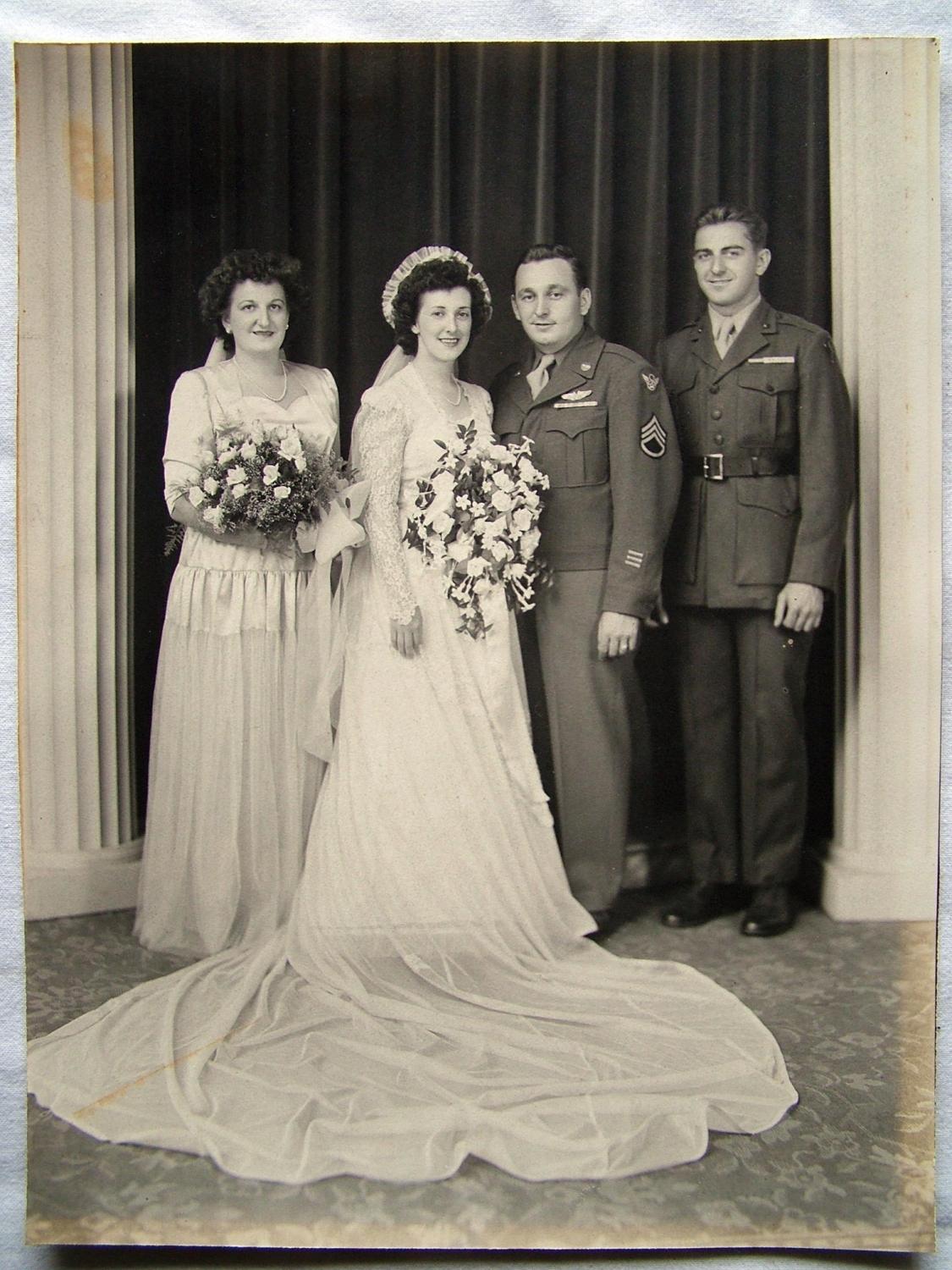 USAAF 8th AF Wedding Photograph