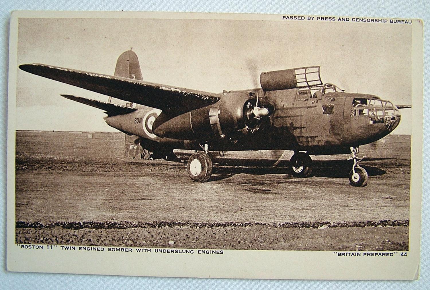 WW2 Postcard  - Boston II Bomber