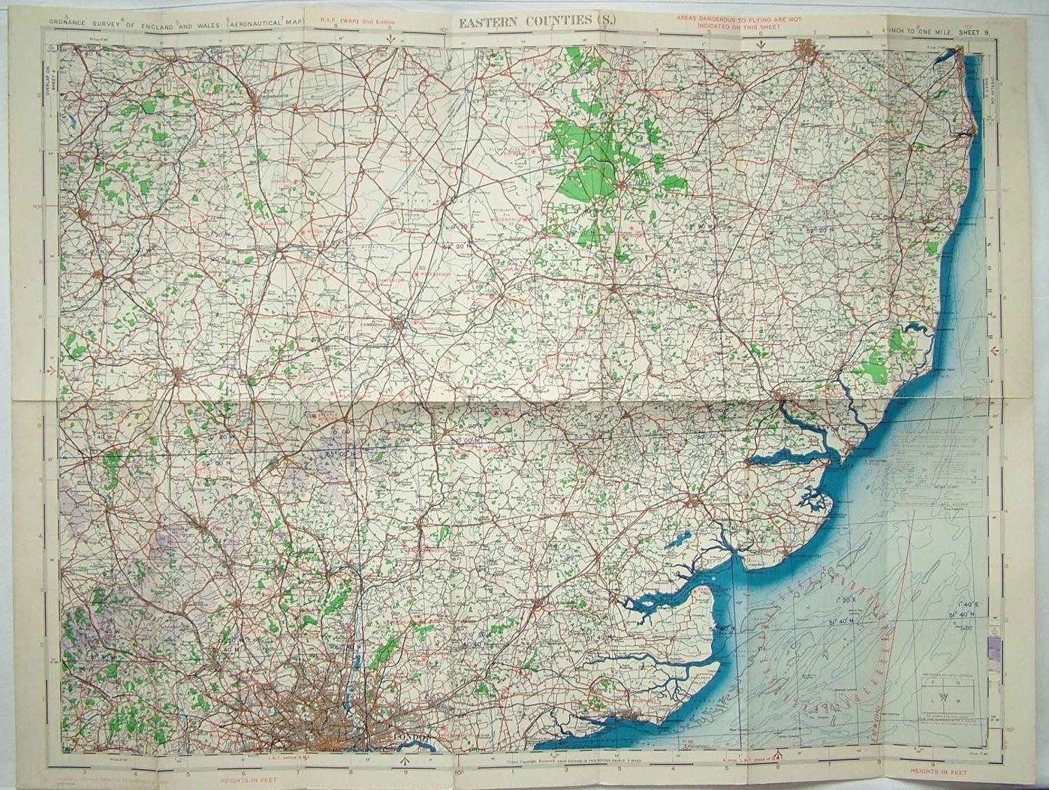 RAF Flight Map - Eastern Counties (S)