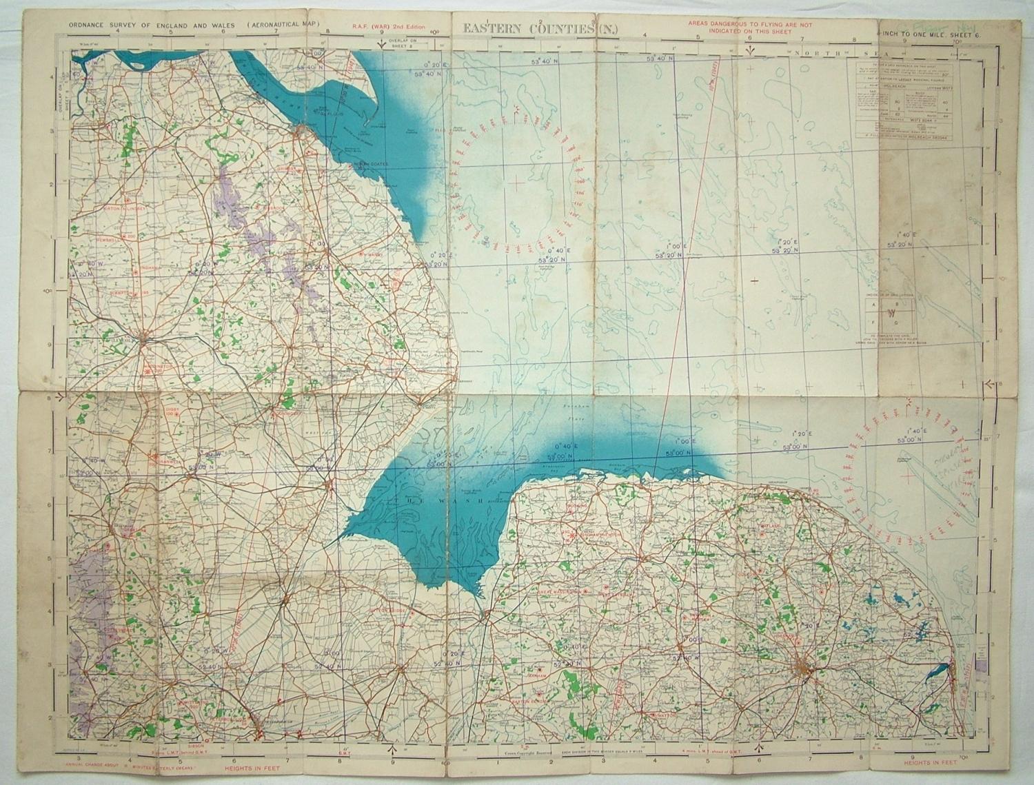 RAF Flight Map - Eastern Counties (N)