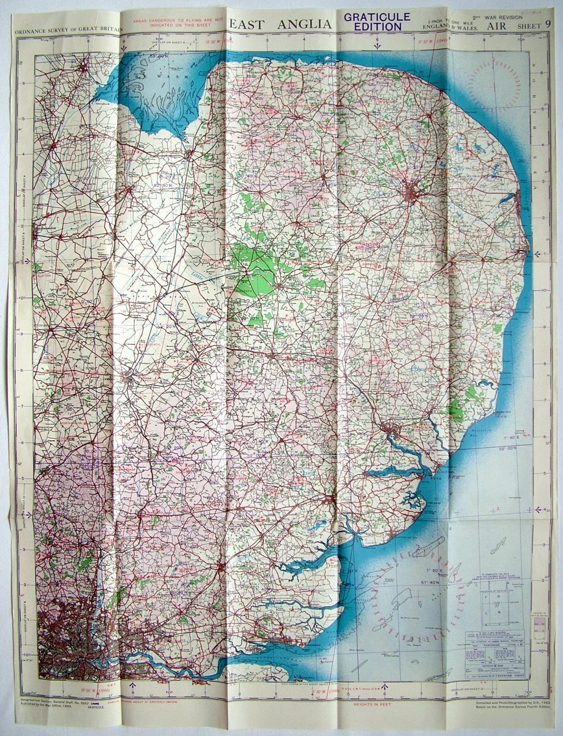 RAF Flight Map - East Anglia