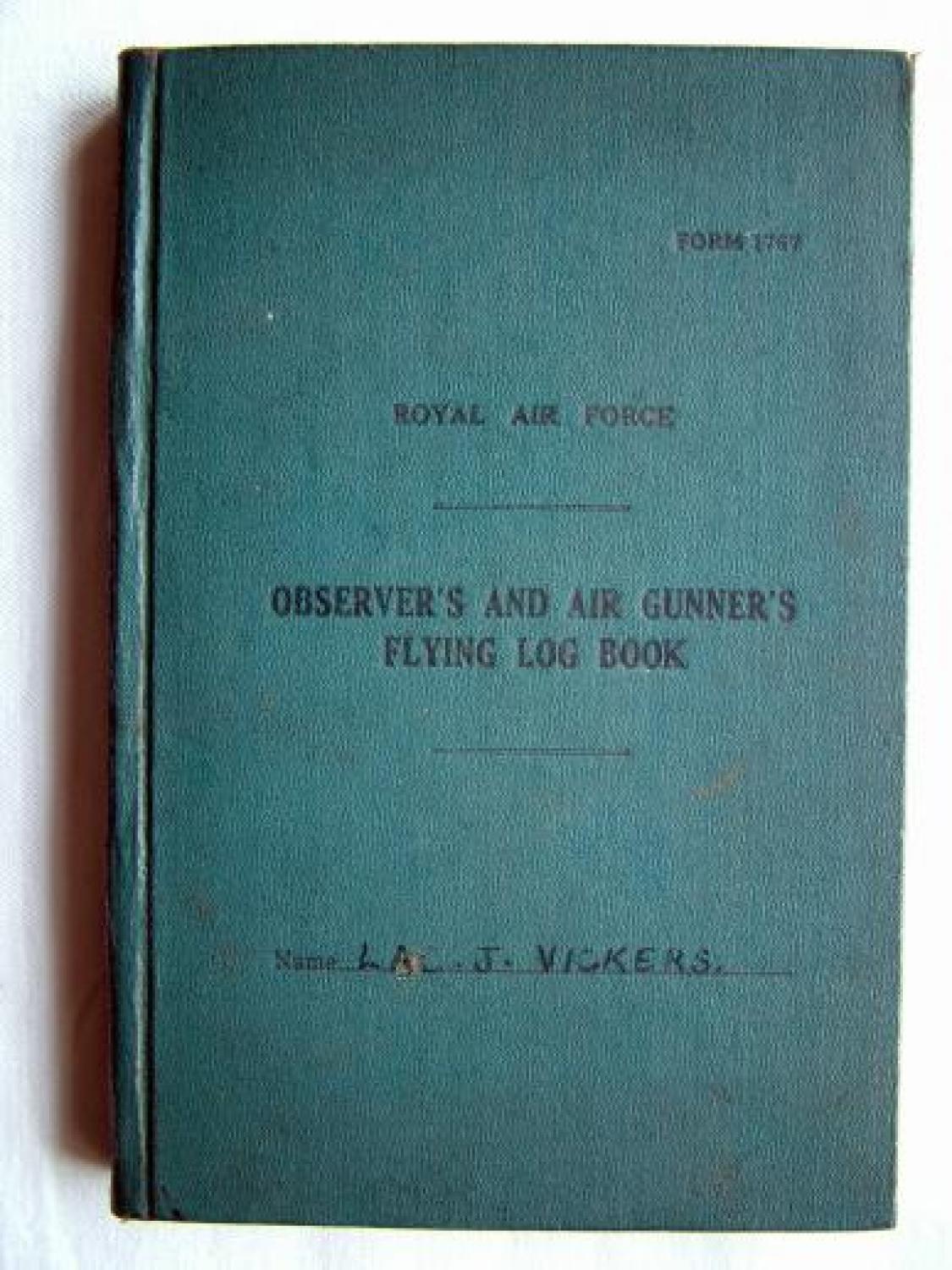 RAF Observer's & Air Gunner's Log Book