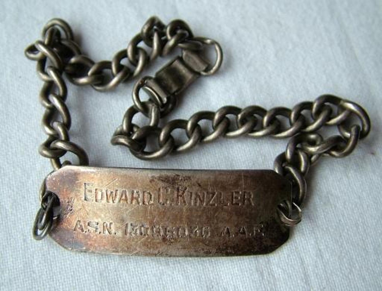 USAAF 8th AAF Pilot's ID Bracelet