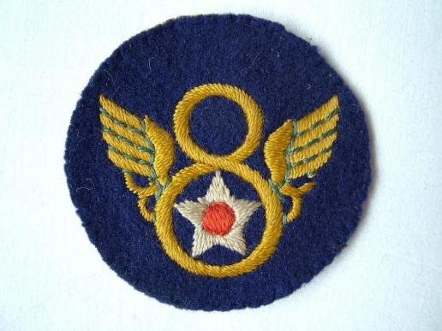 USAAF 8th AF Shoulder Patch, English Made
