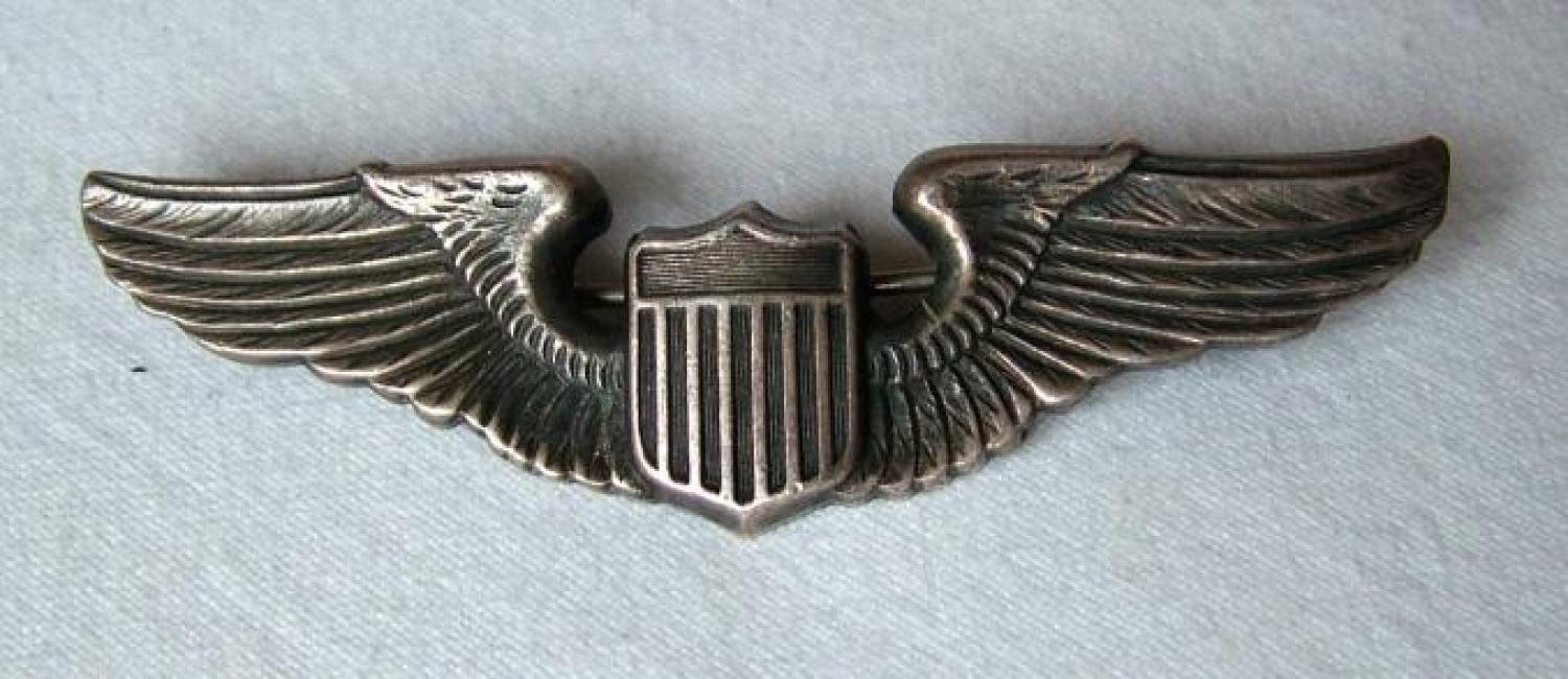 U.S.A.A.F. Pilot's Sterling Shirt Wings