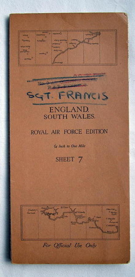 Battle of Britain Pilot's Map - Named