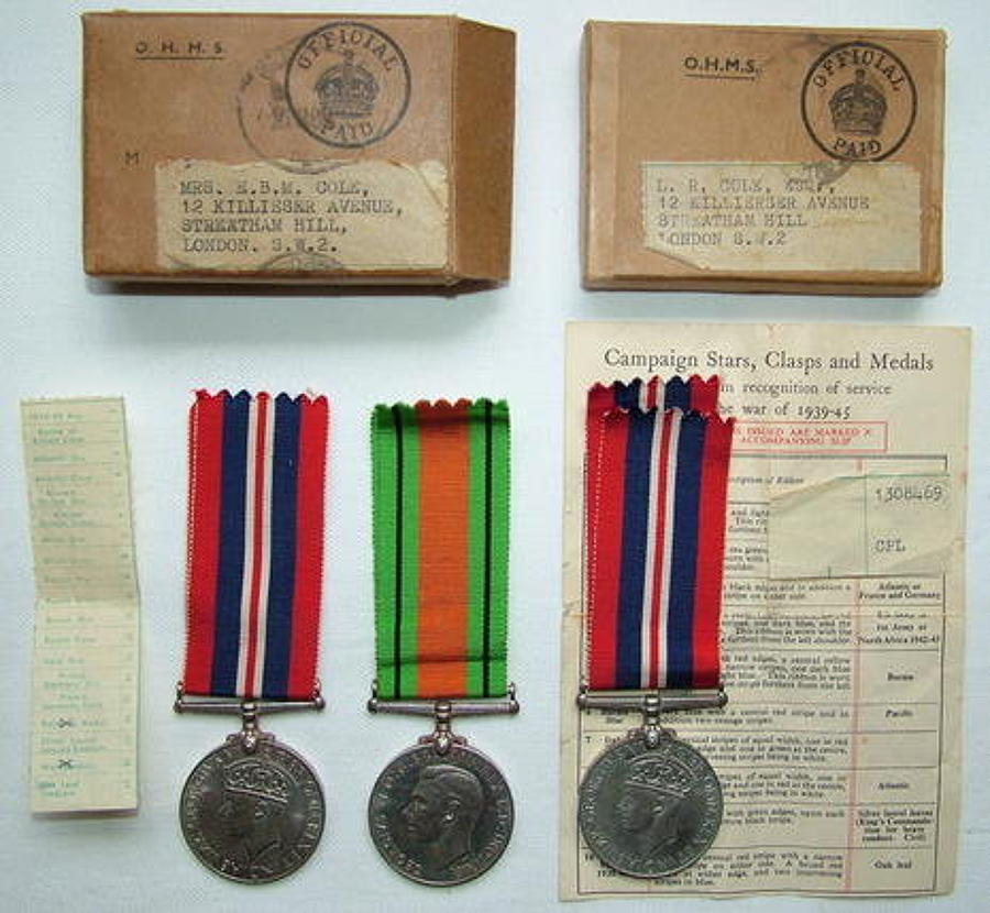 Medal Groups to R.A.F. Corporal & Wife