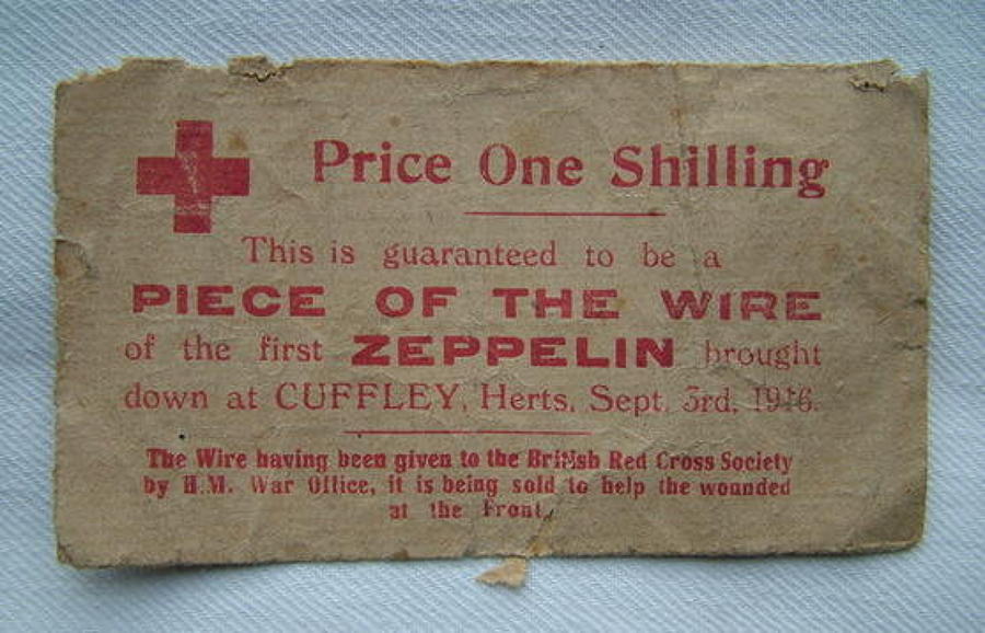 WW1 Red Cross / Zeppelin Souvenir