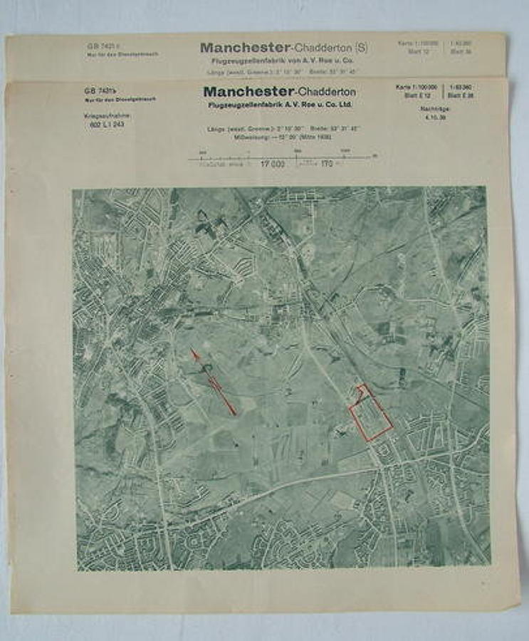 Luftwaffe Target Map/Documents - AVRO Factory