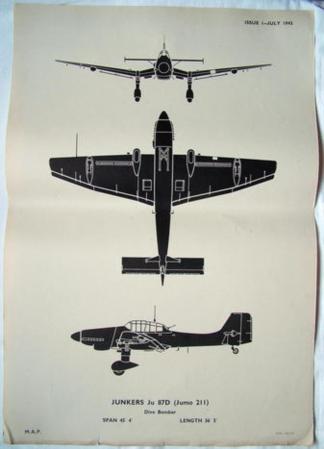 RAF Recognition Poster - Ju87D 'Stuka'