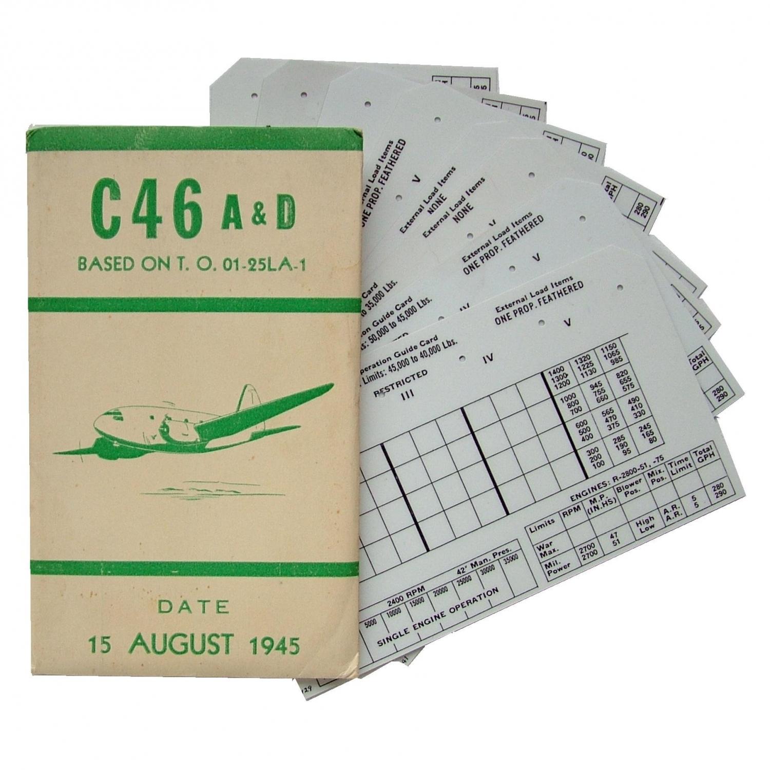 USAAF C-46 Aircraft Flight Operation Cards