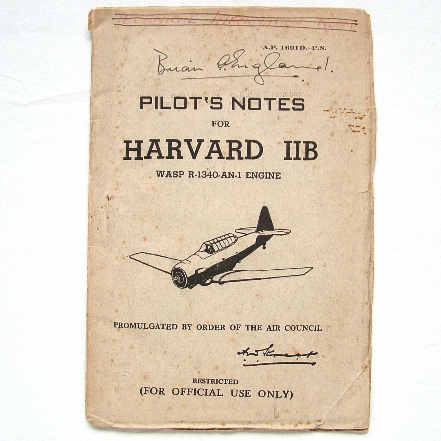 RAF Pilot's Notes : Harvard IIB