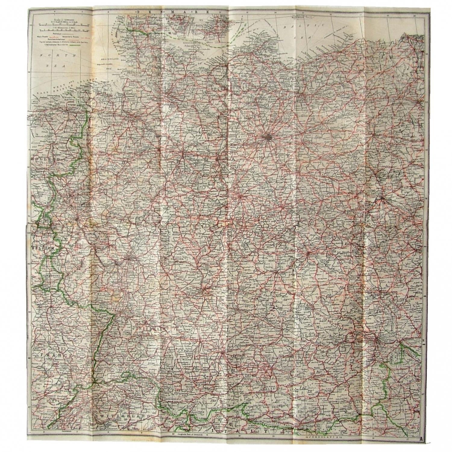 RAF Tissue Paper Escape Map - European
