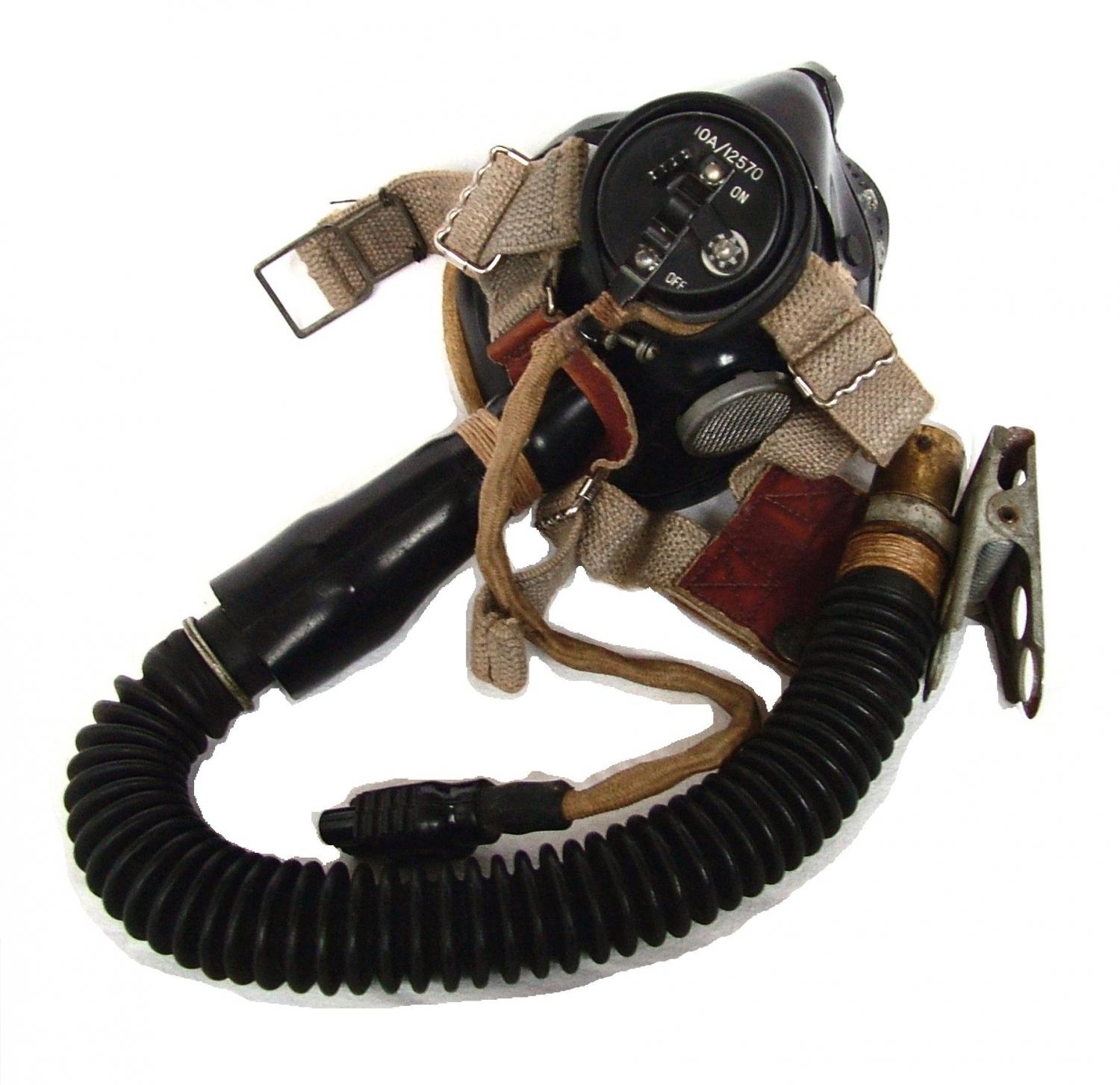 RAF Type E* Oxygen Mask, Tube & Wiring