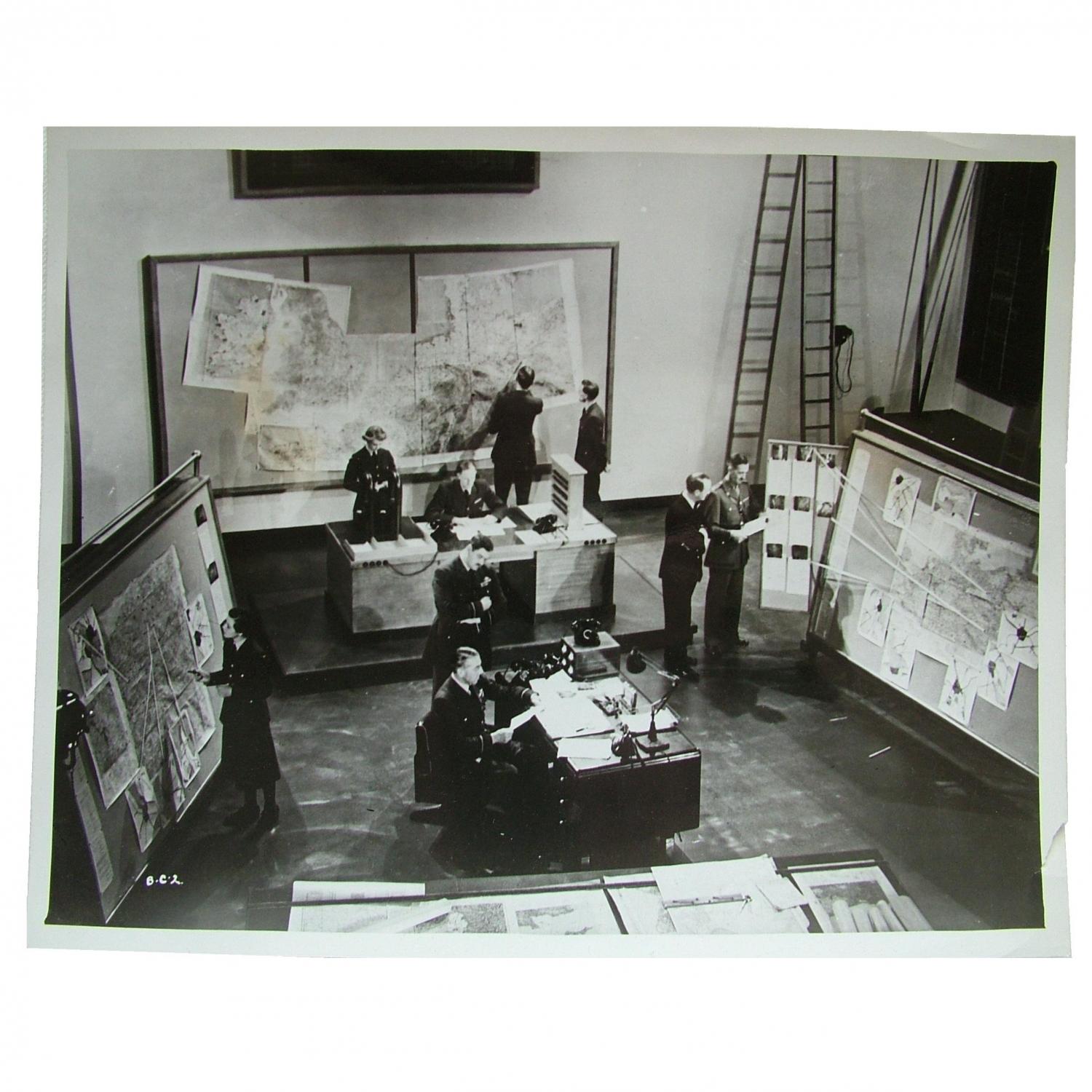 RAF Press Photo, 'Ops' Room, High Wycombe