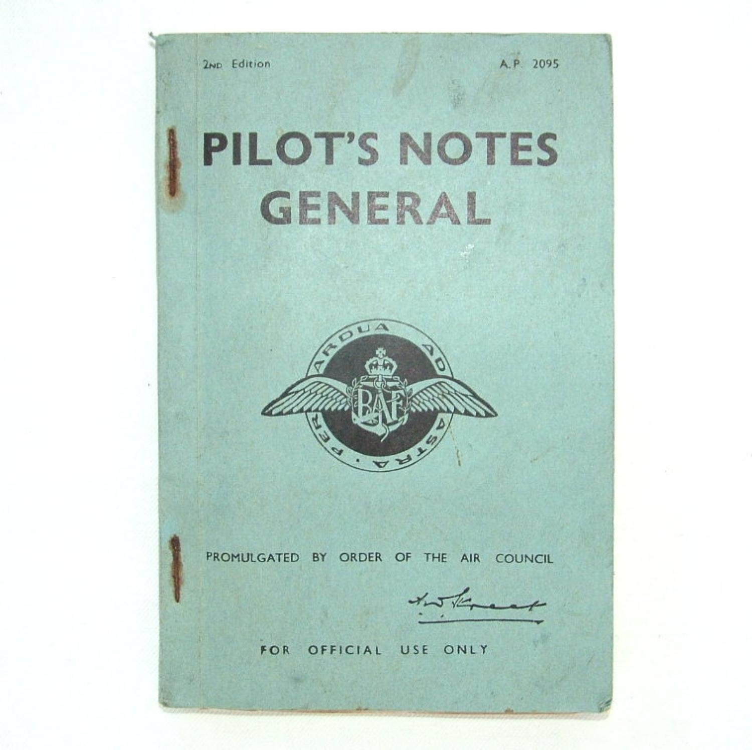 Pilot's Notes General, 1943