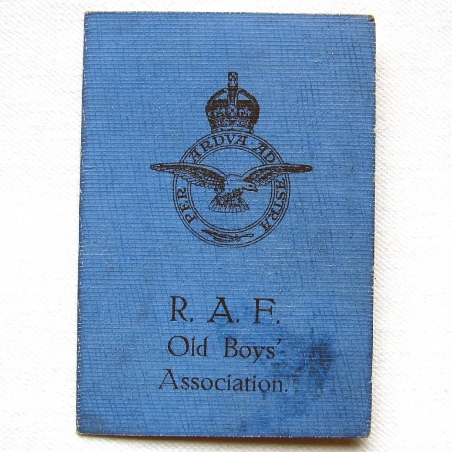 RAF Old Boys Association Card
