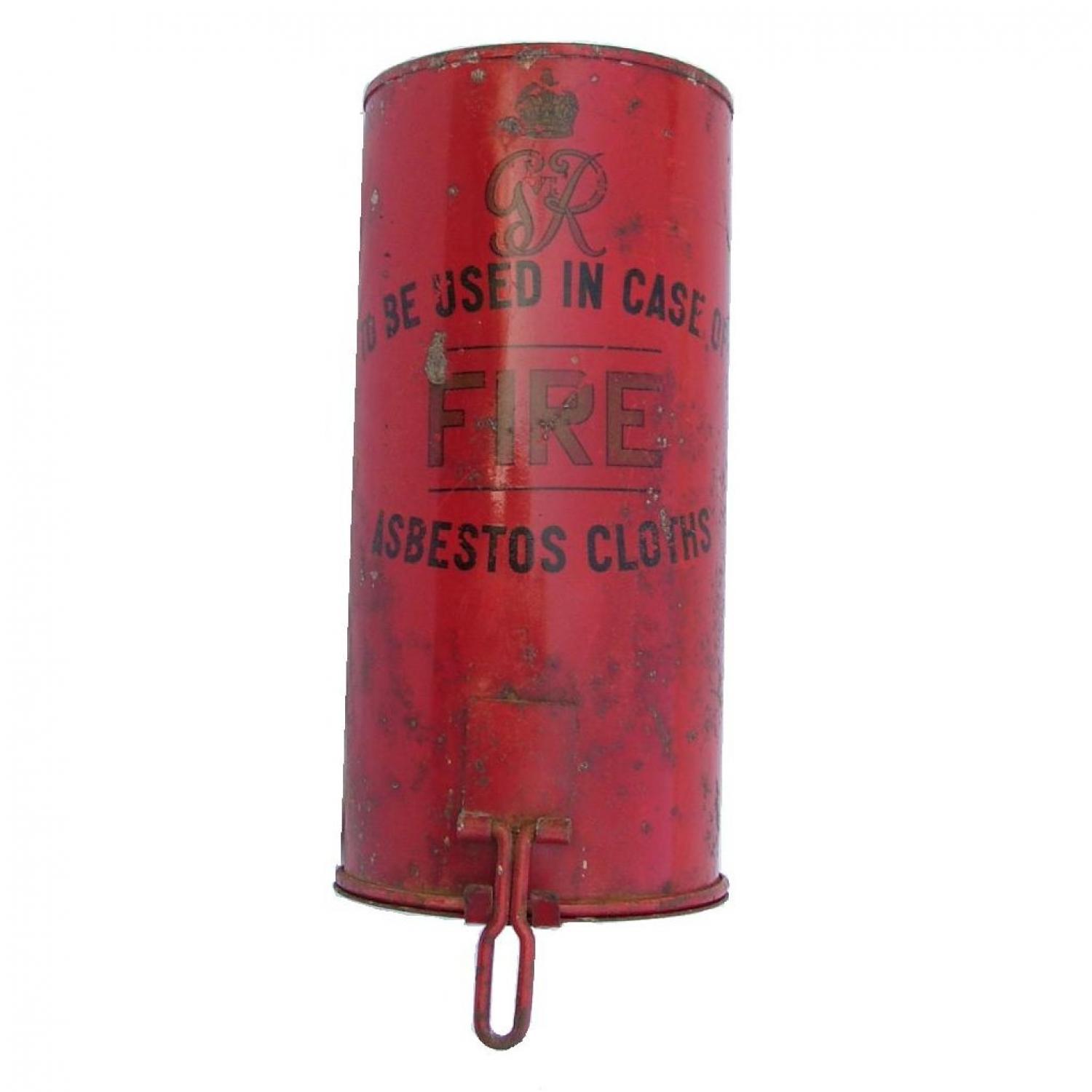 1930s Fire Blanket Container