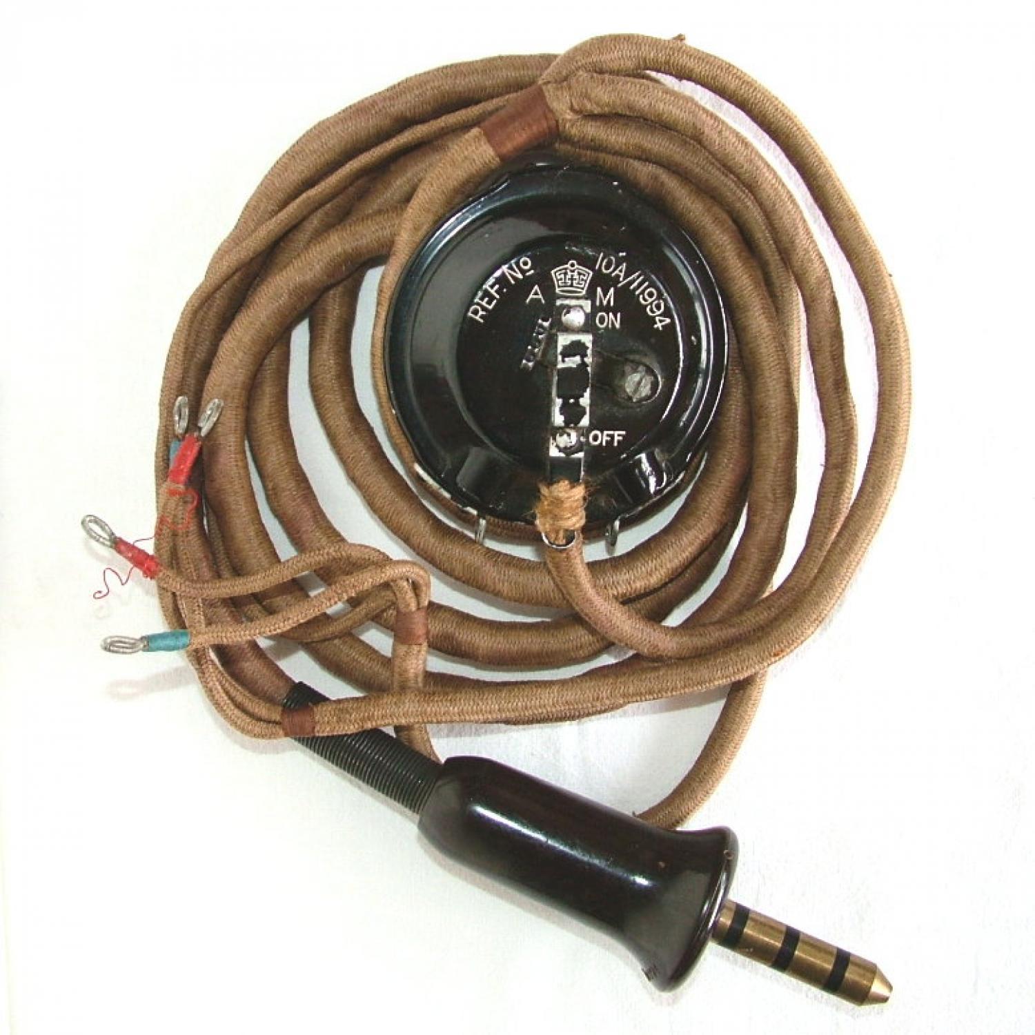 RAF Wiring Loom c/w Type 20 Microphone