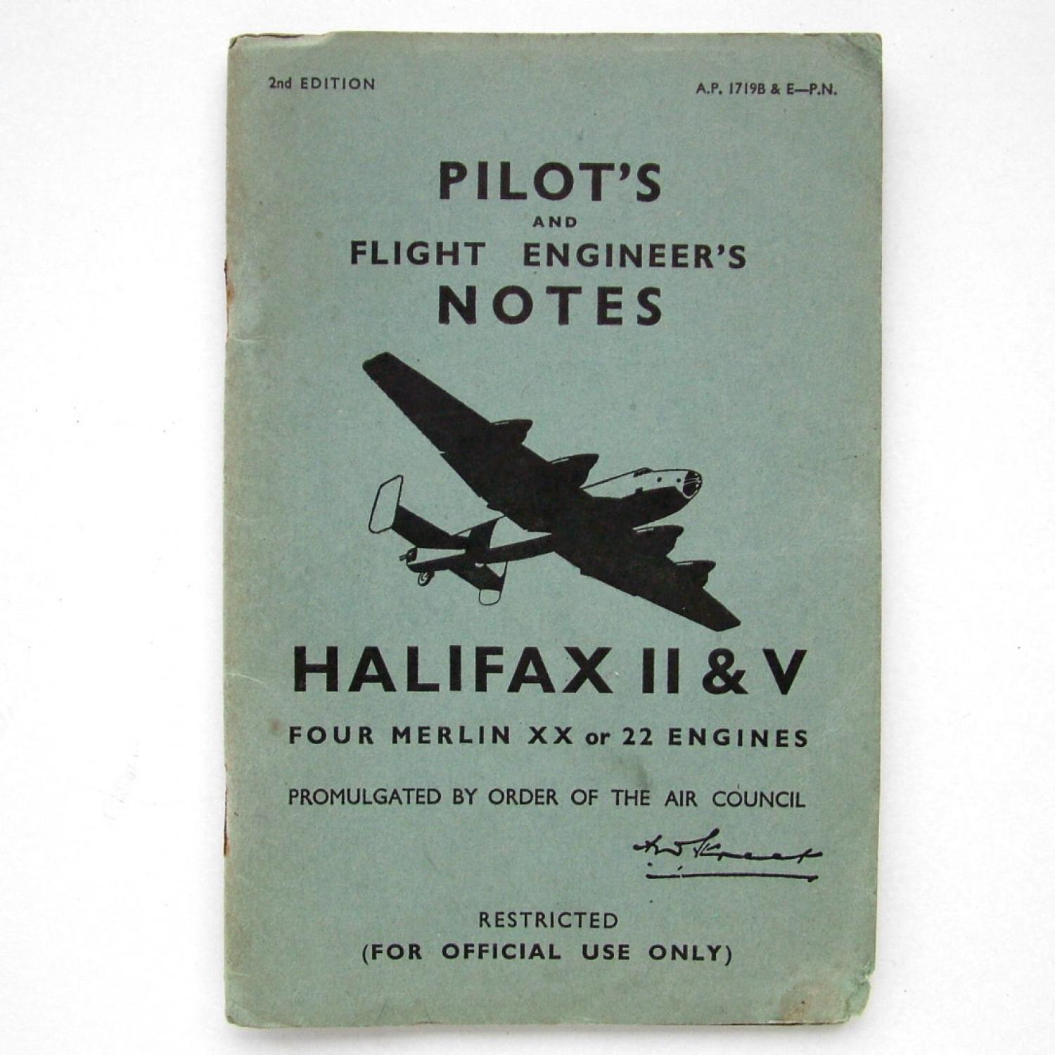 RAF Pilot's Notes : Halifax II & V