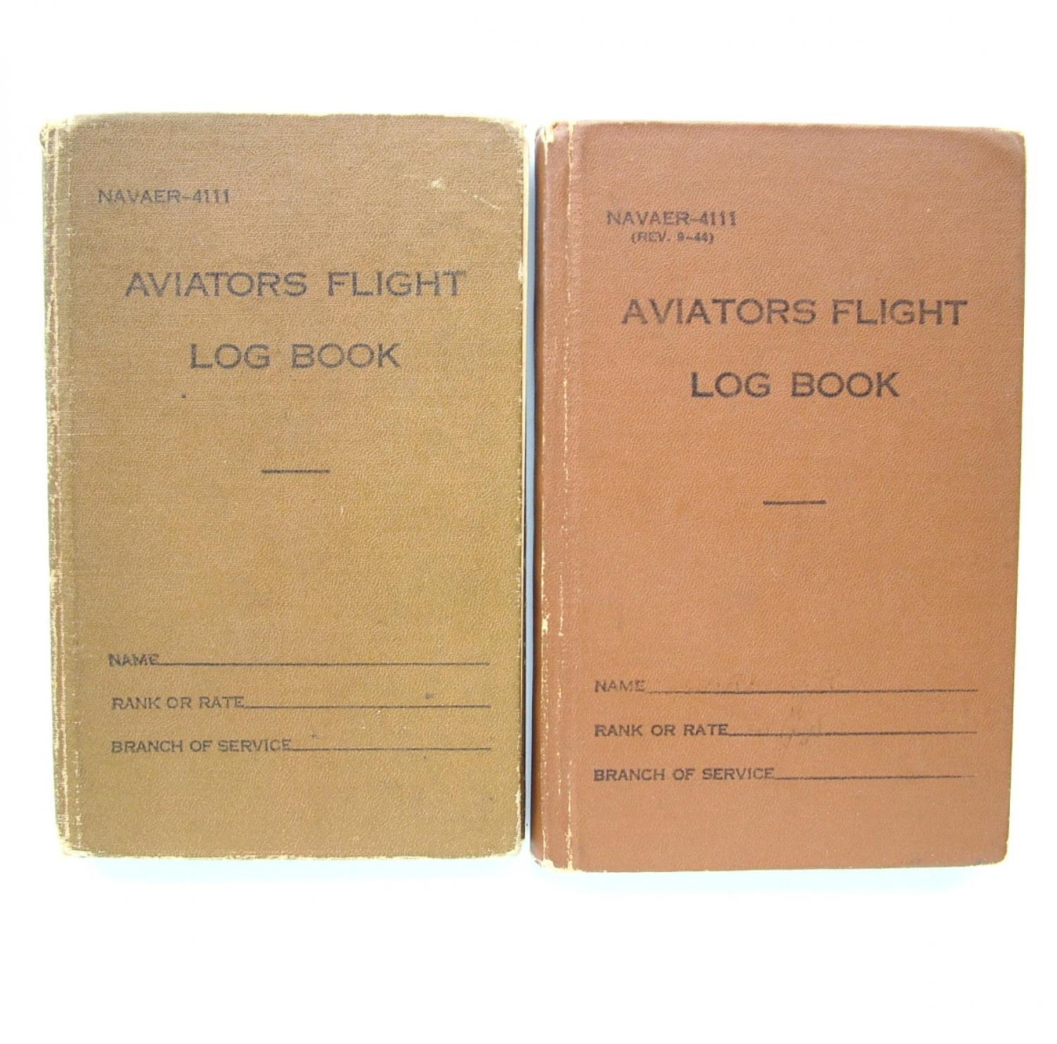 USN Aviators Flight Log Books