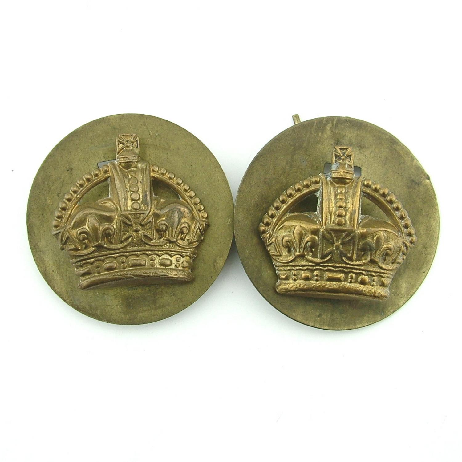 RAF flight sergeant crowns - pair