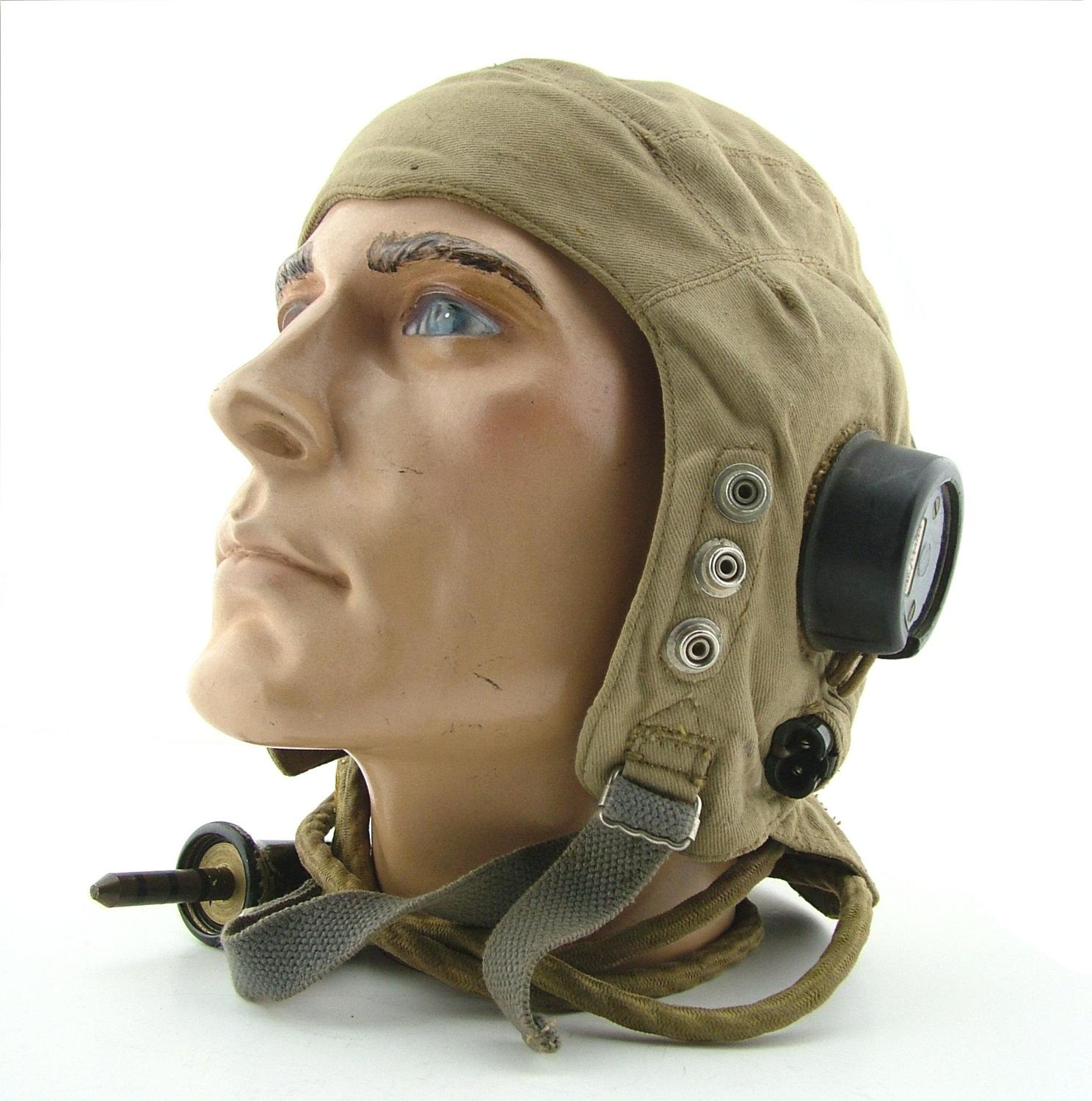RAF D-type flying helmet, late patt.