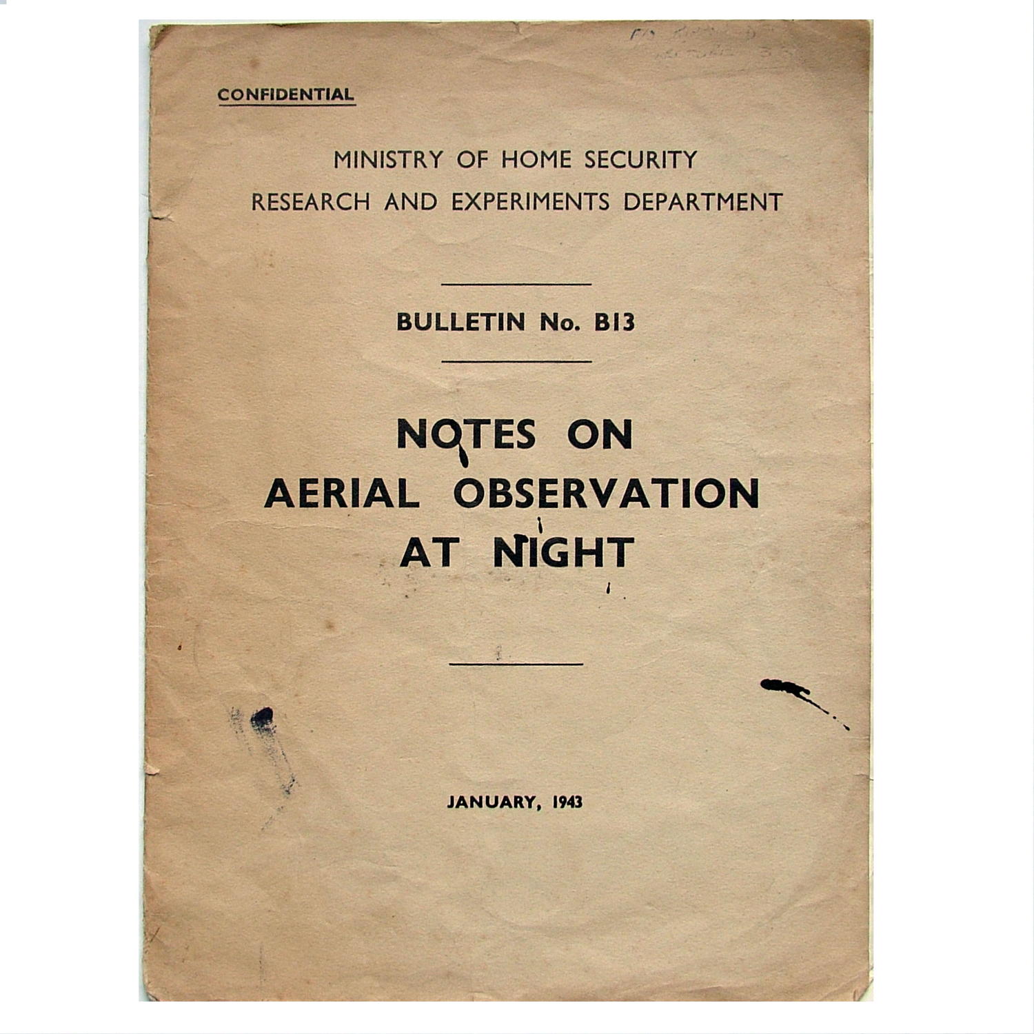 Notes on aerial observation at night
