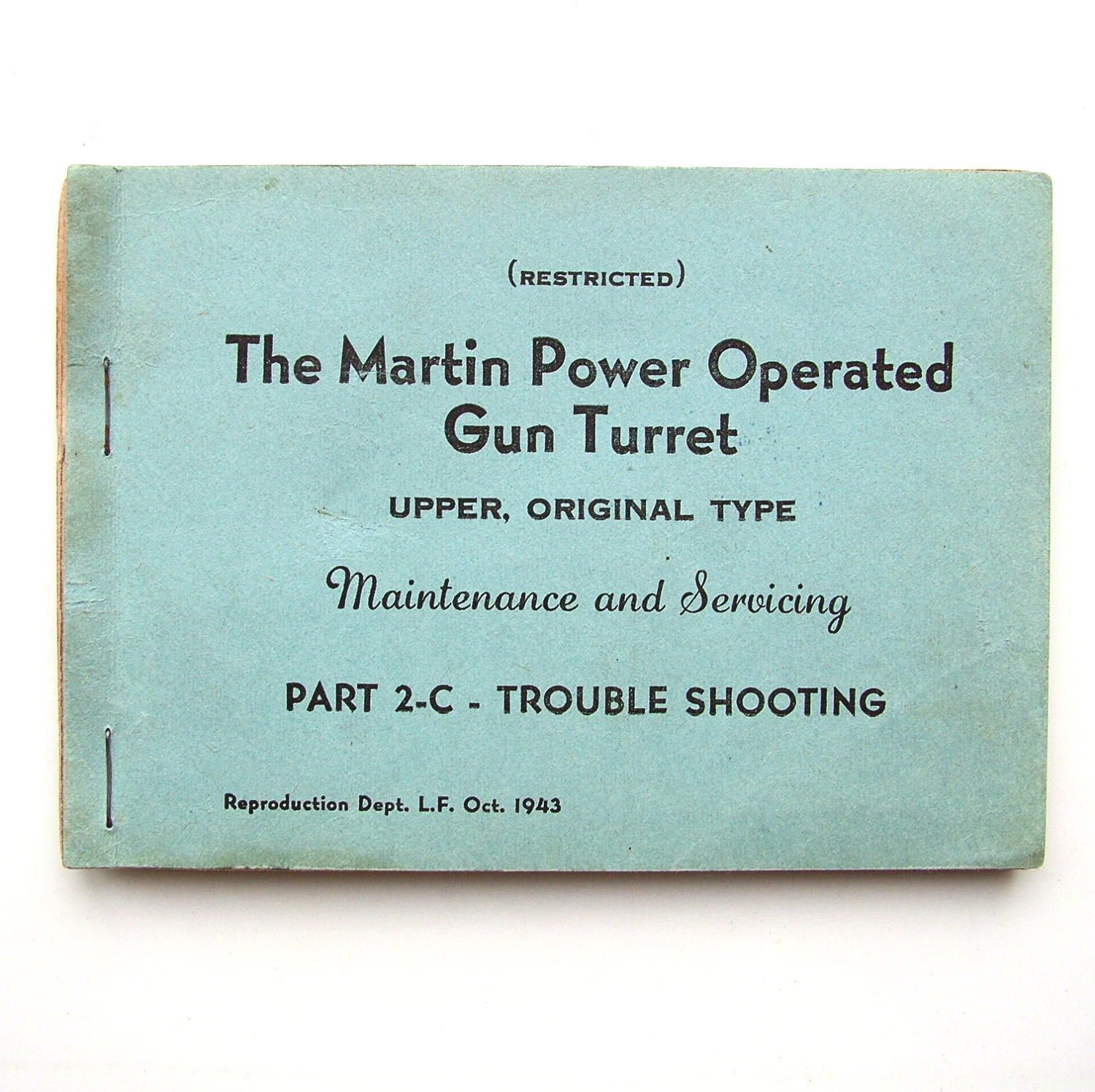 The Martin power operated gun turret manual