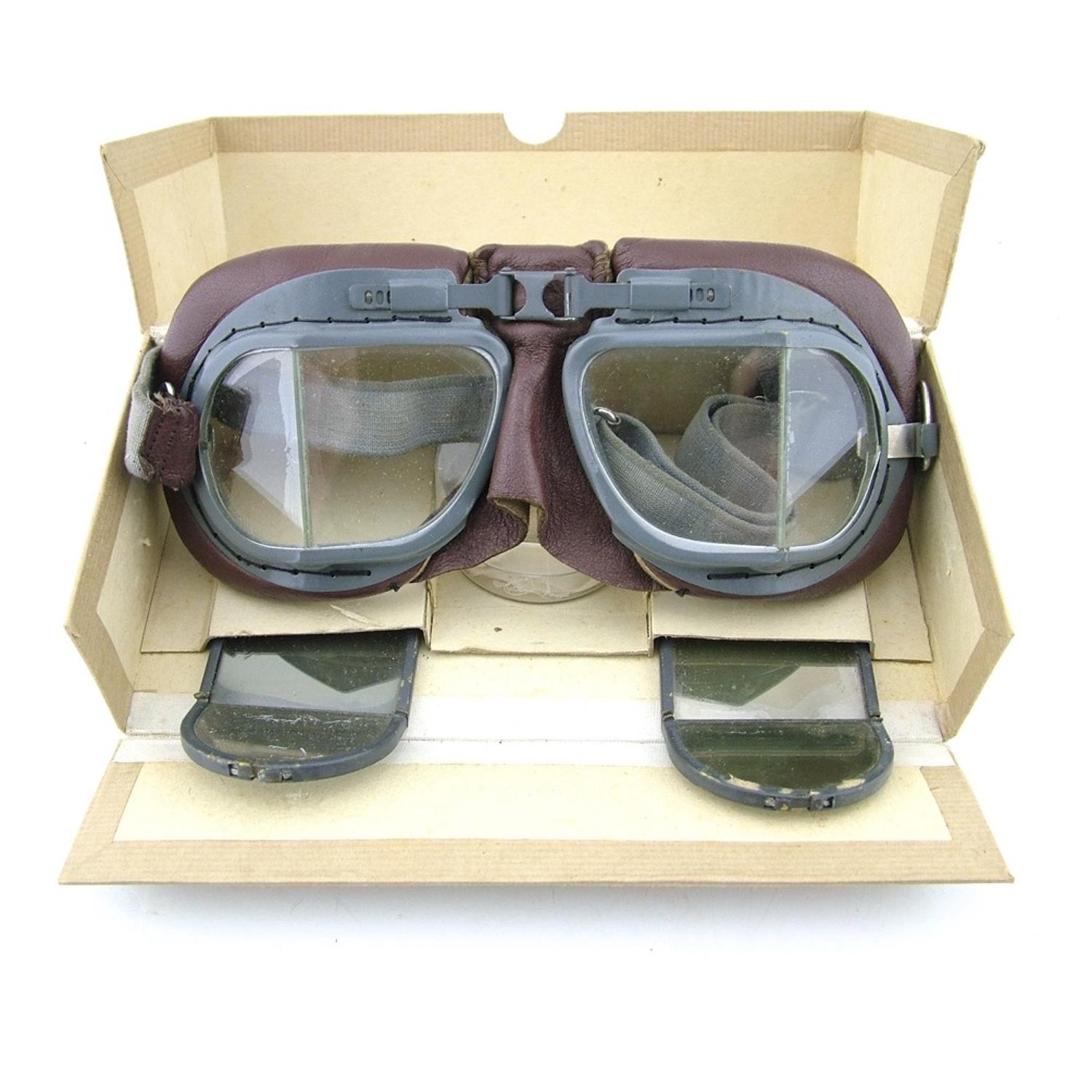 RAF MK.VIII flying goggles, boxed