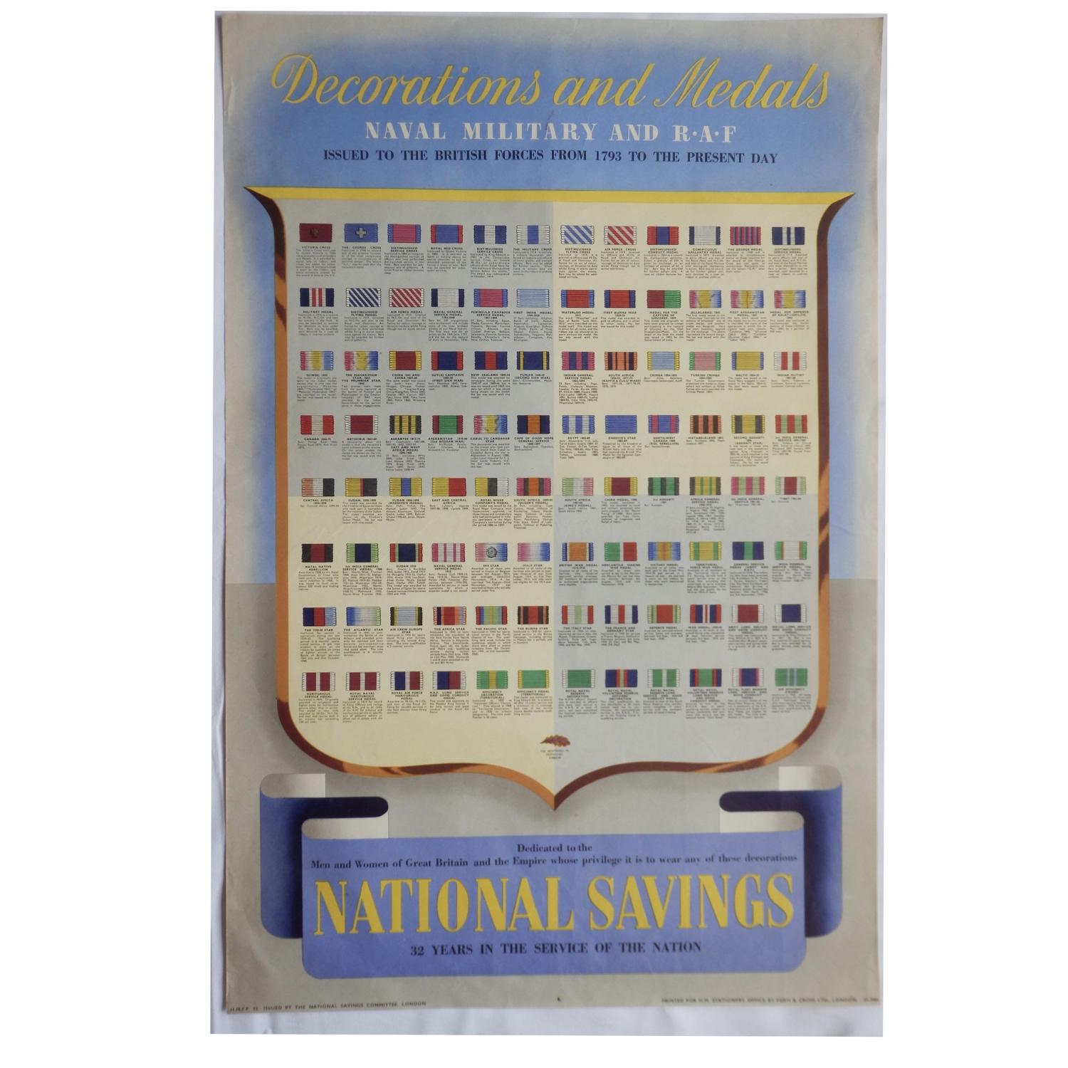 National Savings Poster - Decorations & Medals