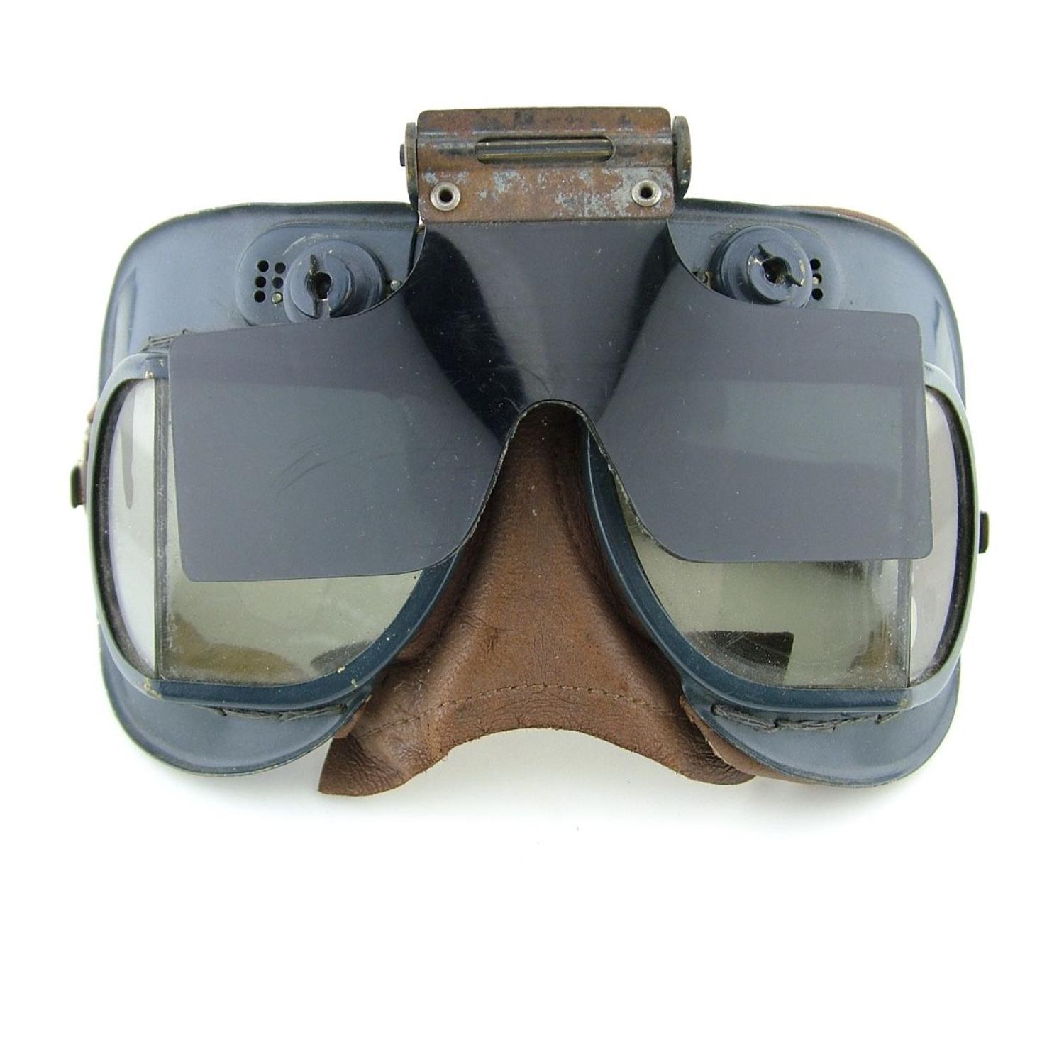 RAF Mk.VII flying goggles with anti-glare shield