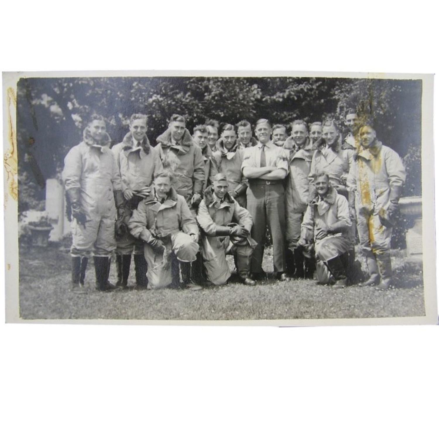 Postcard photo - RAF aircrew recruits