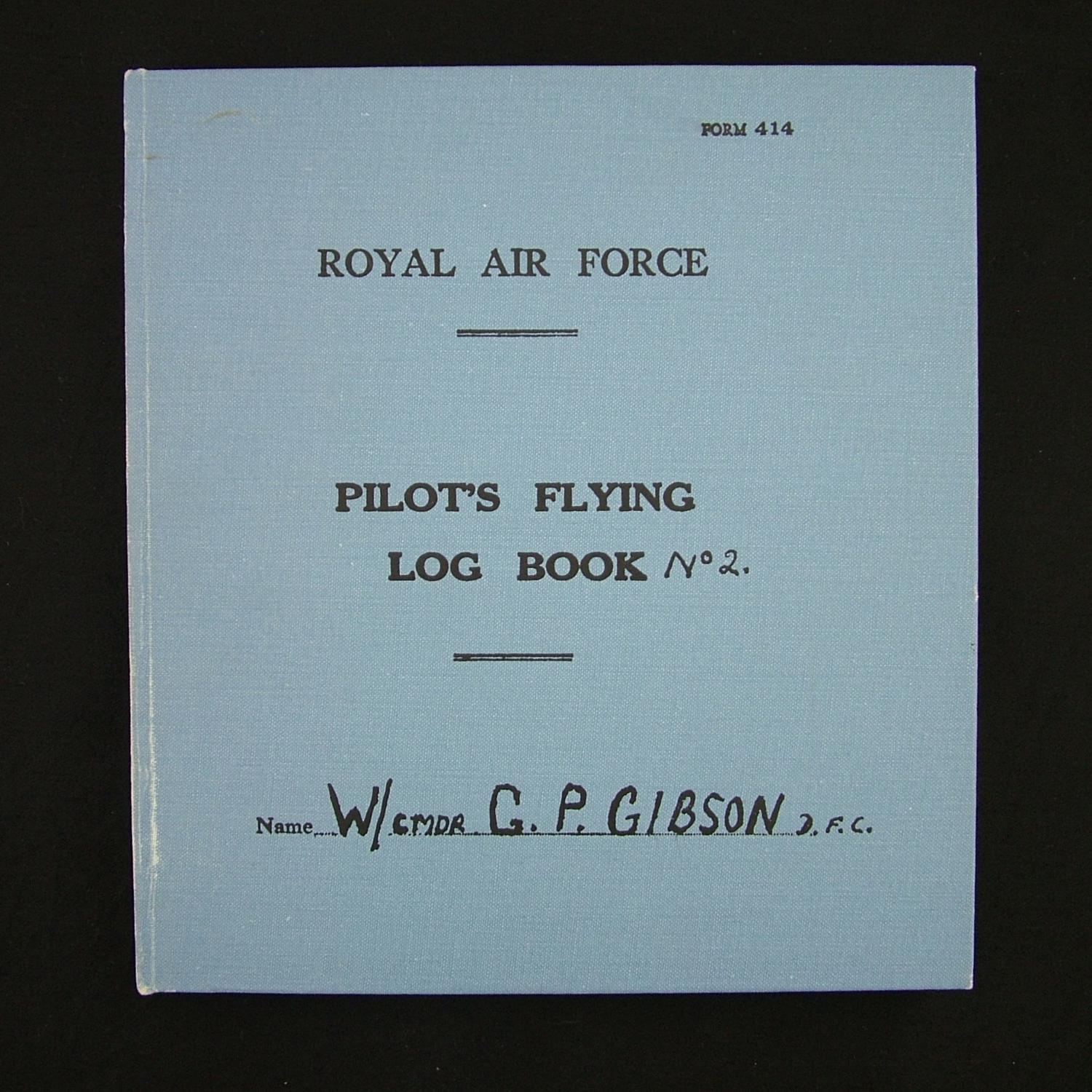 Wing Commander Guy Gibson  flying log book No.2