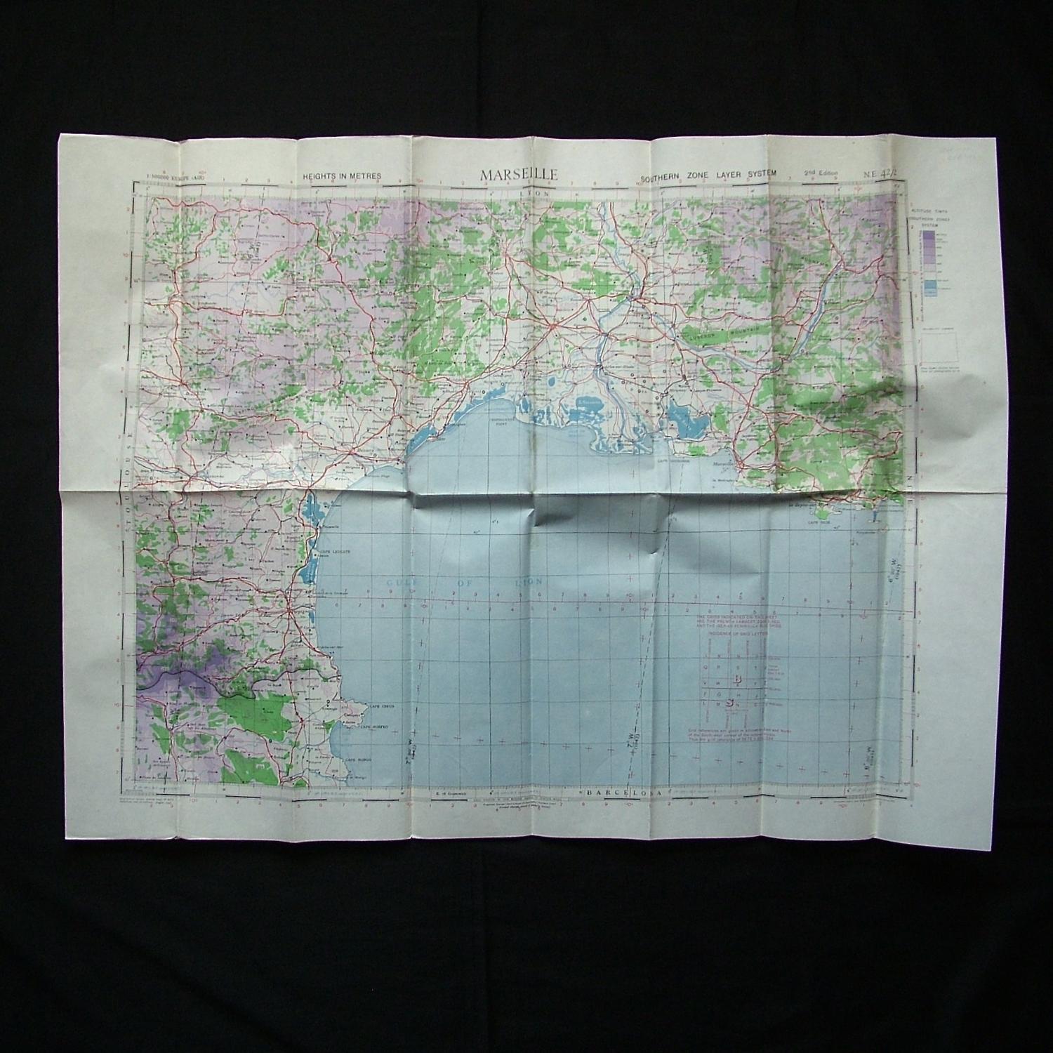 RAF flight map, Marseilles