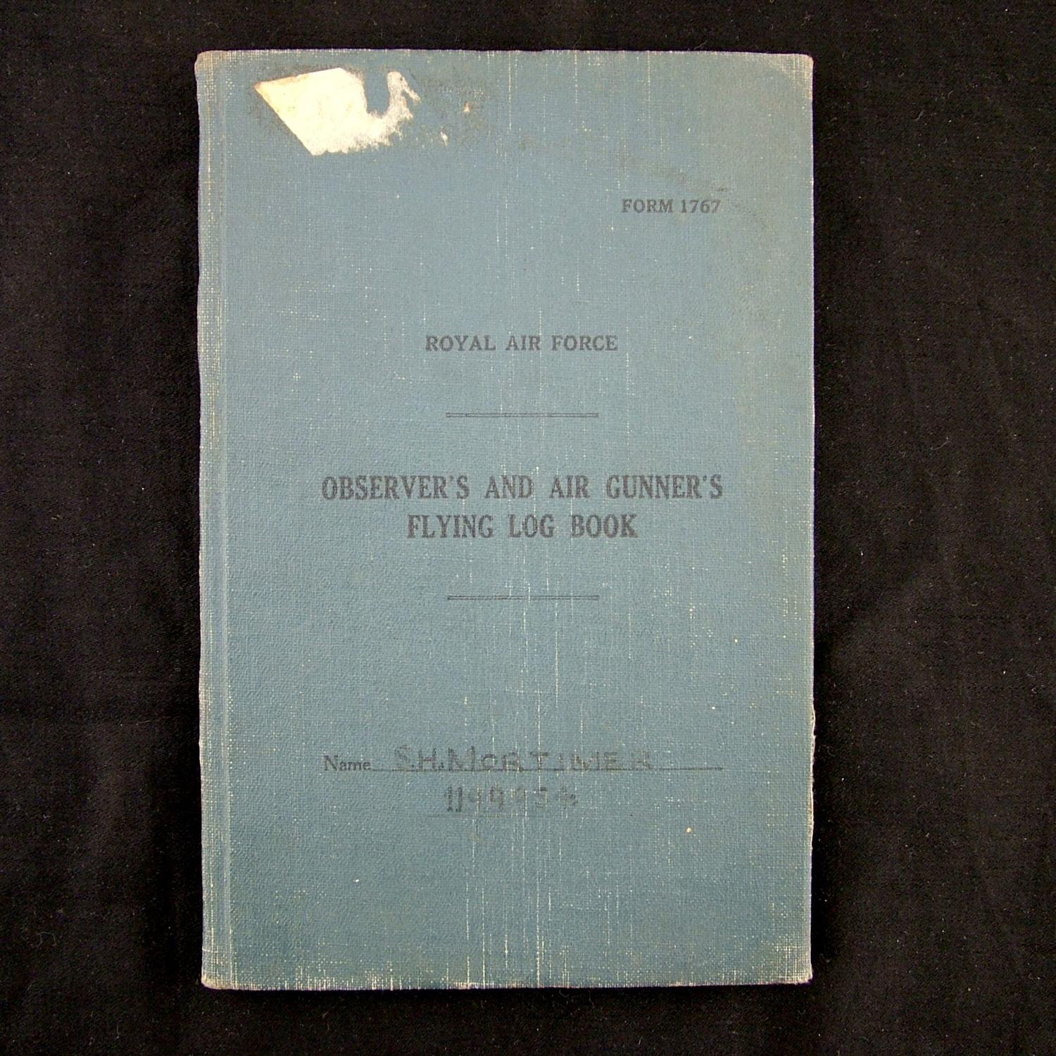 RAF air gunner log book, 196 Squadron