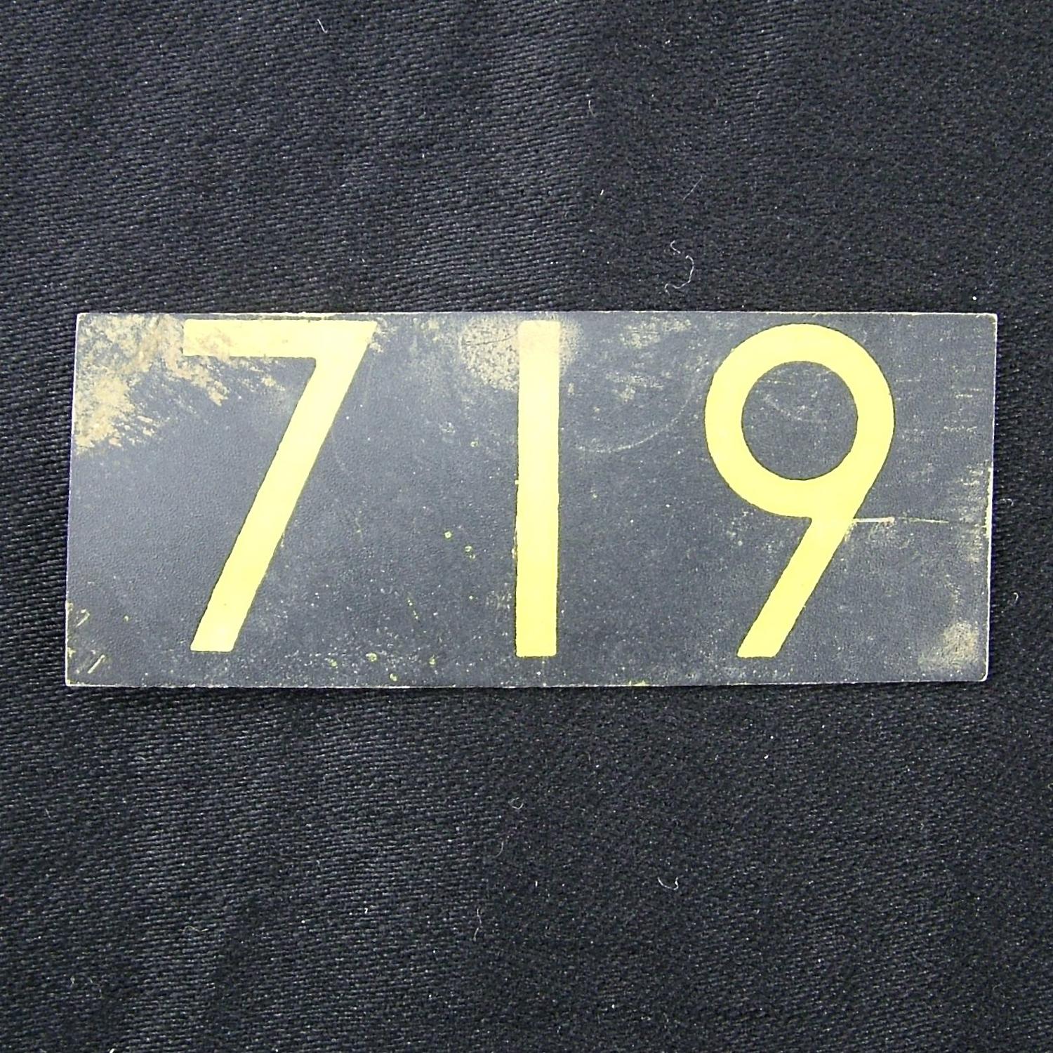 RAF operations room plotting tile ' 719'