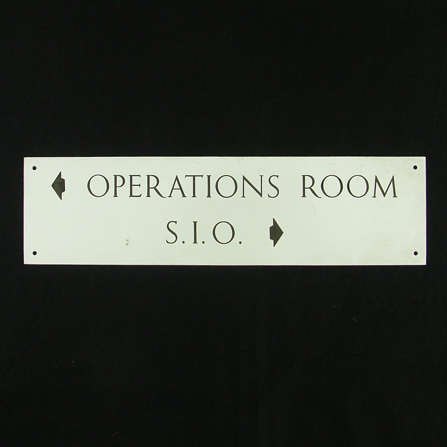 Royal Navy D-day HQ operations room sign