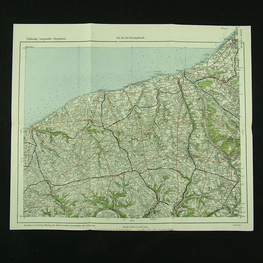 WW1 German air map - Dieppe