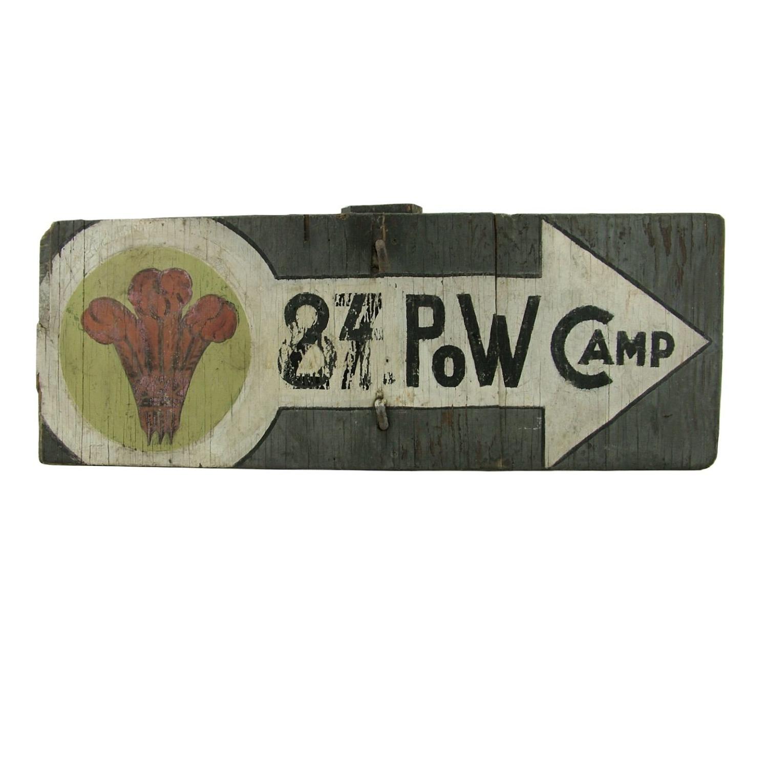 Original POW camp sign
