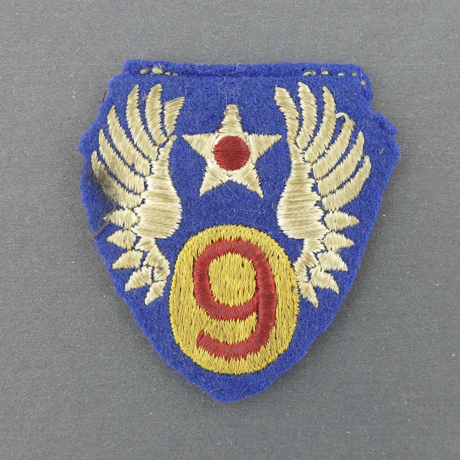 USAAF 9th AF shoulder patch - English made