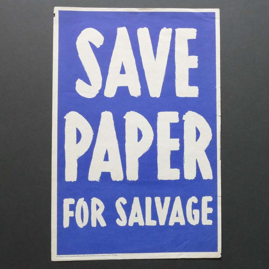 WW2 Save Paper poster