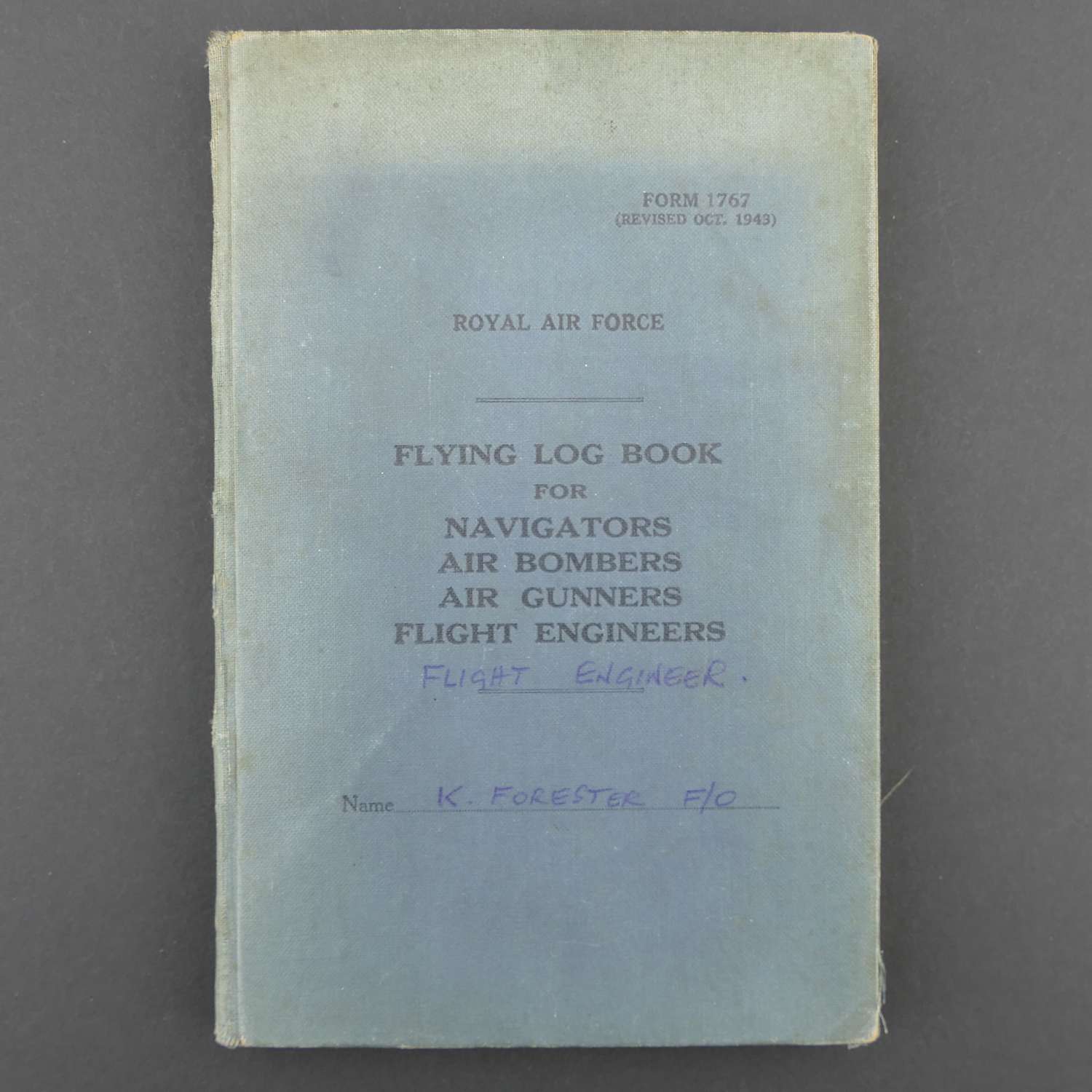 RAF flight engineer's log book, 90 squadron, full tour