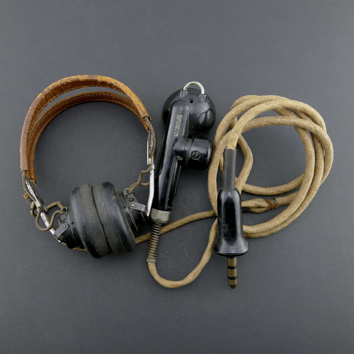 USAAF / RAF 'used' HS-33 headset with T-17 microphone