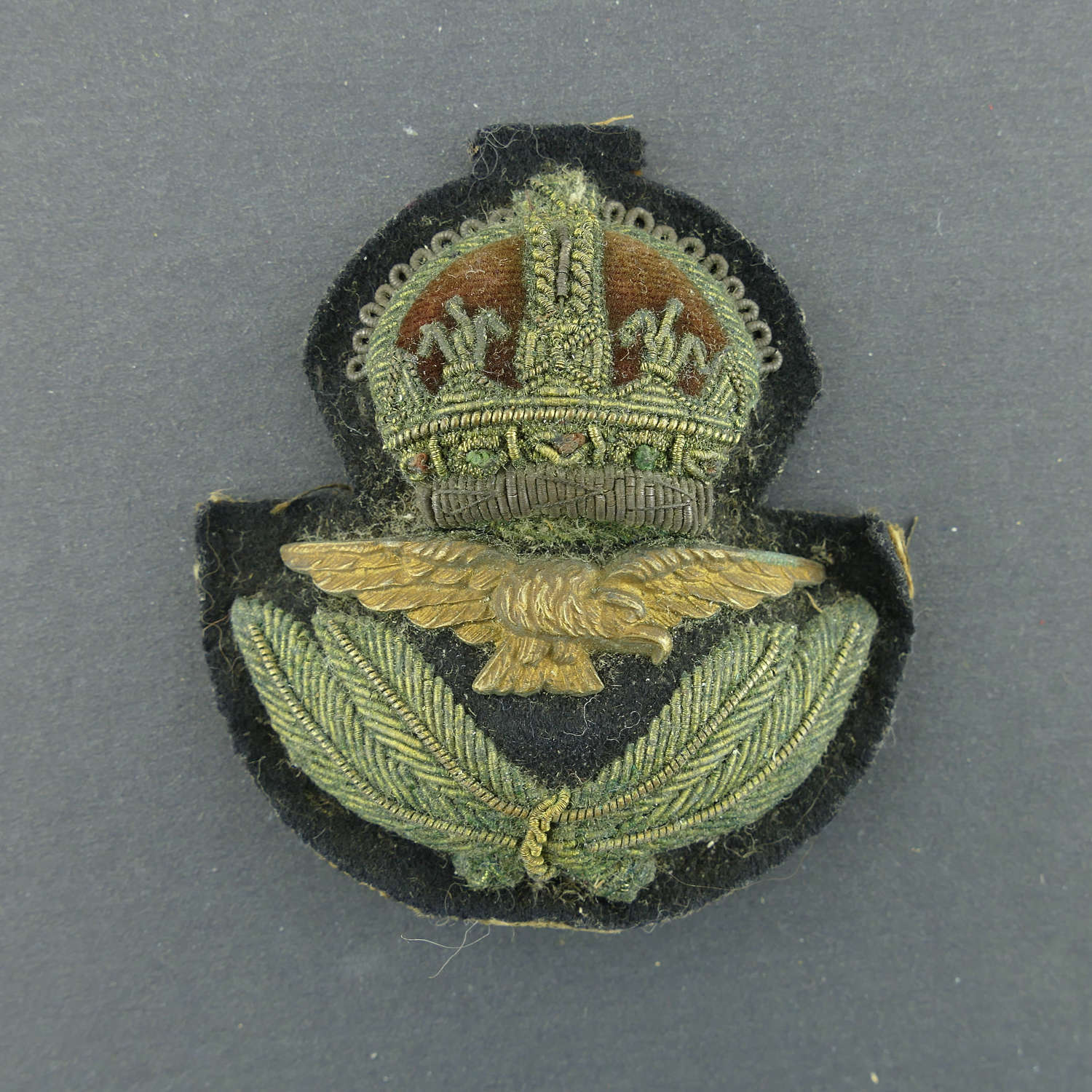 RAF officer rank service dress cap badge