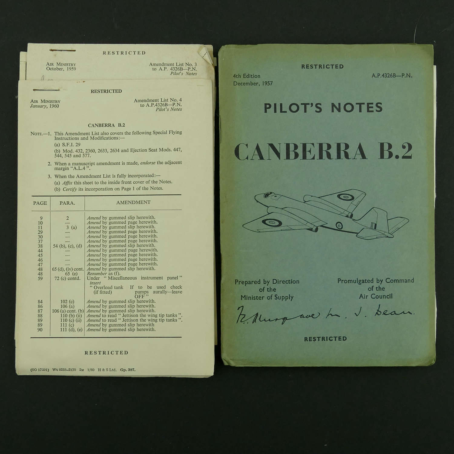 RAF Pilot's Notes, Canberra B.2